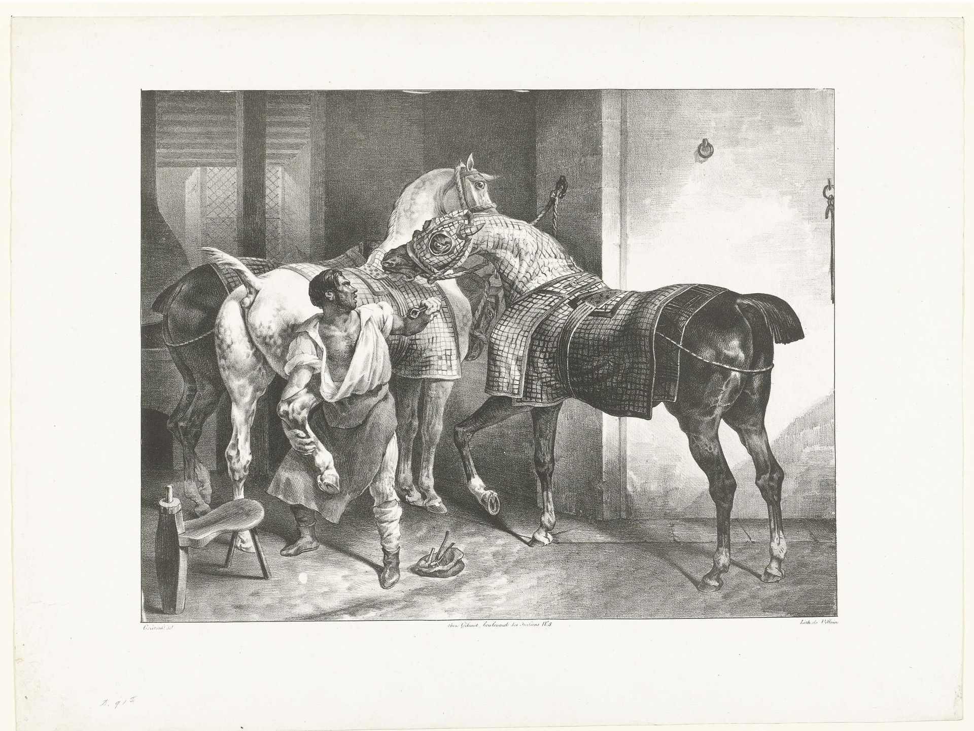 Engelse hoefsmid by Théodore Géricault