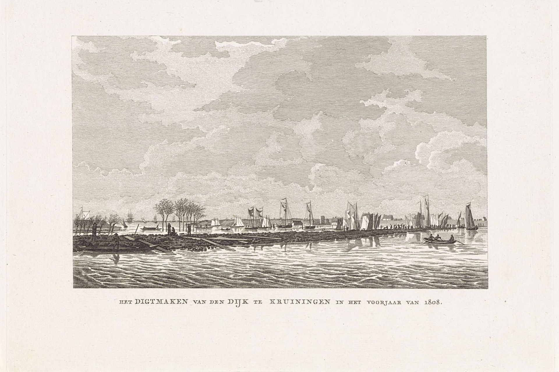 Overstroming te Kruiningen, 1808 by Izaak Jansz. de Wit