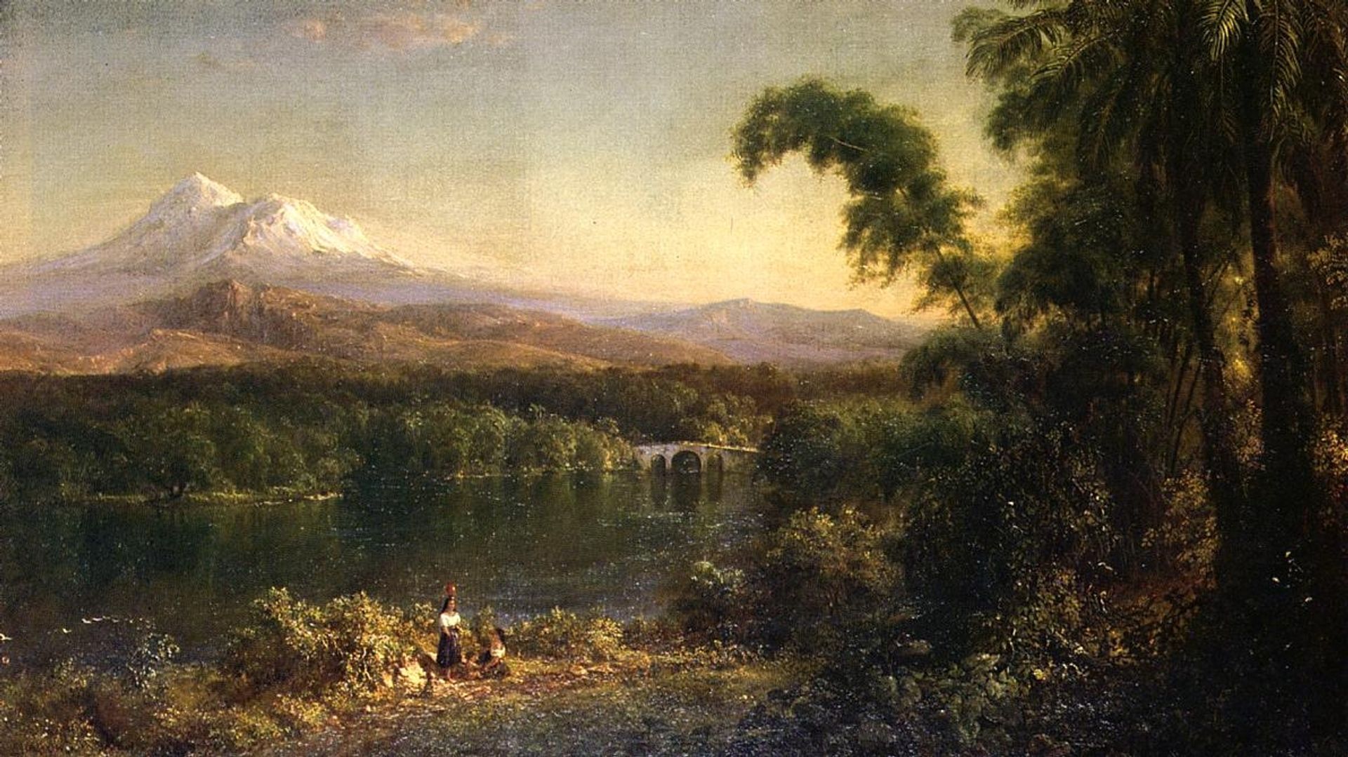 Figures in an Ecuadorian Landscape by Frederic Edwin Church