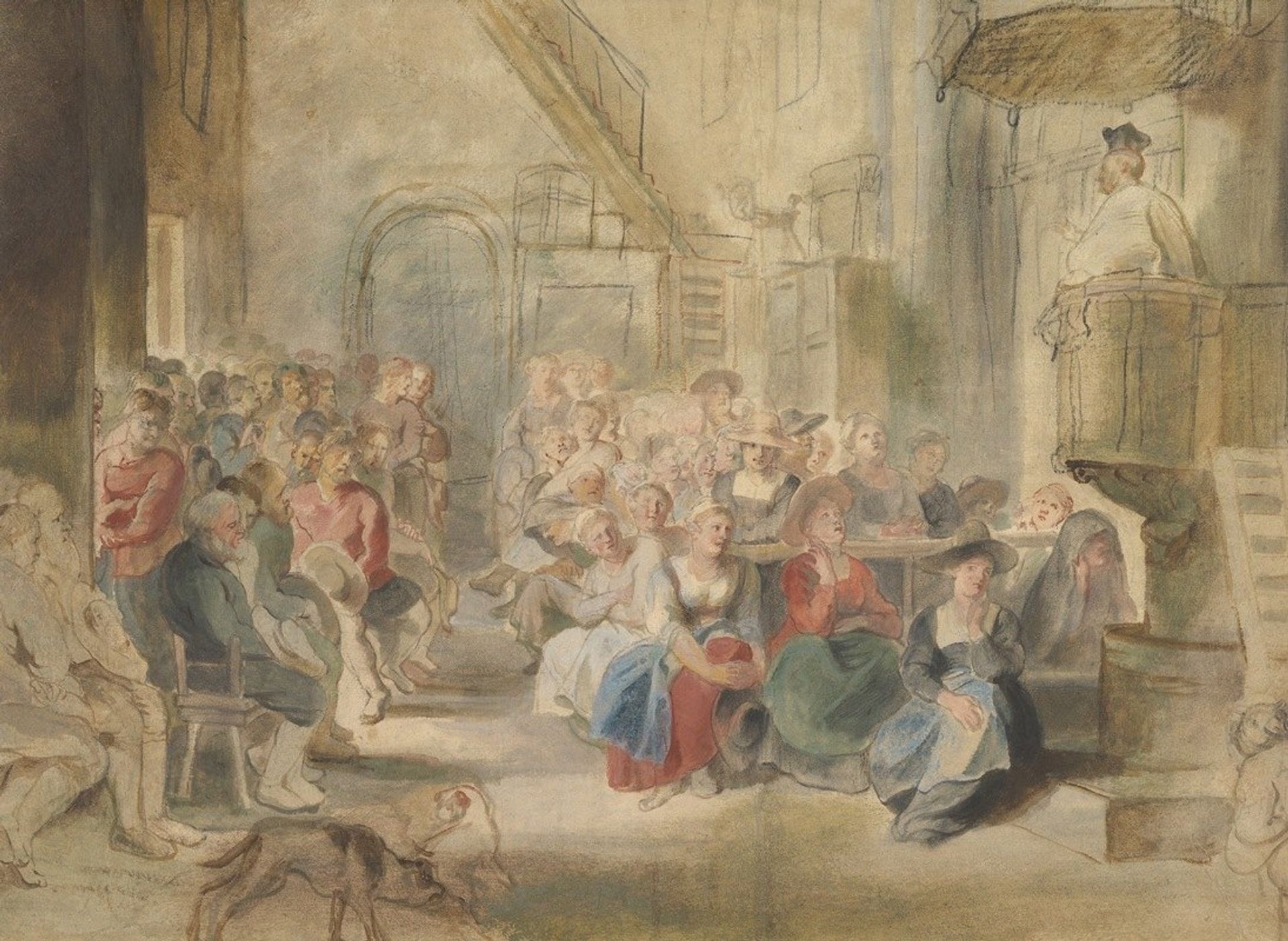 A Sermon in a Village Church by Peter Paul Rubens