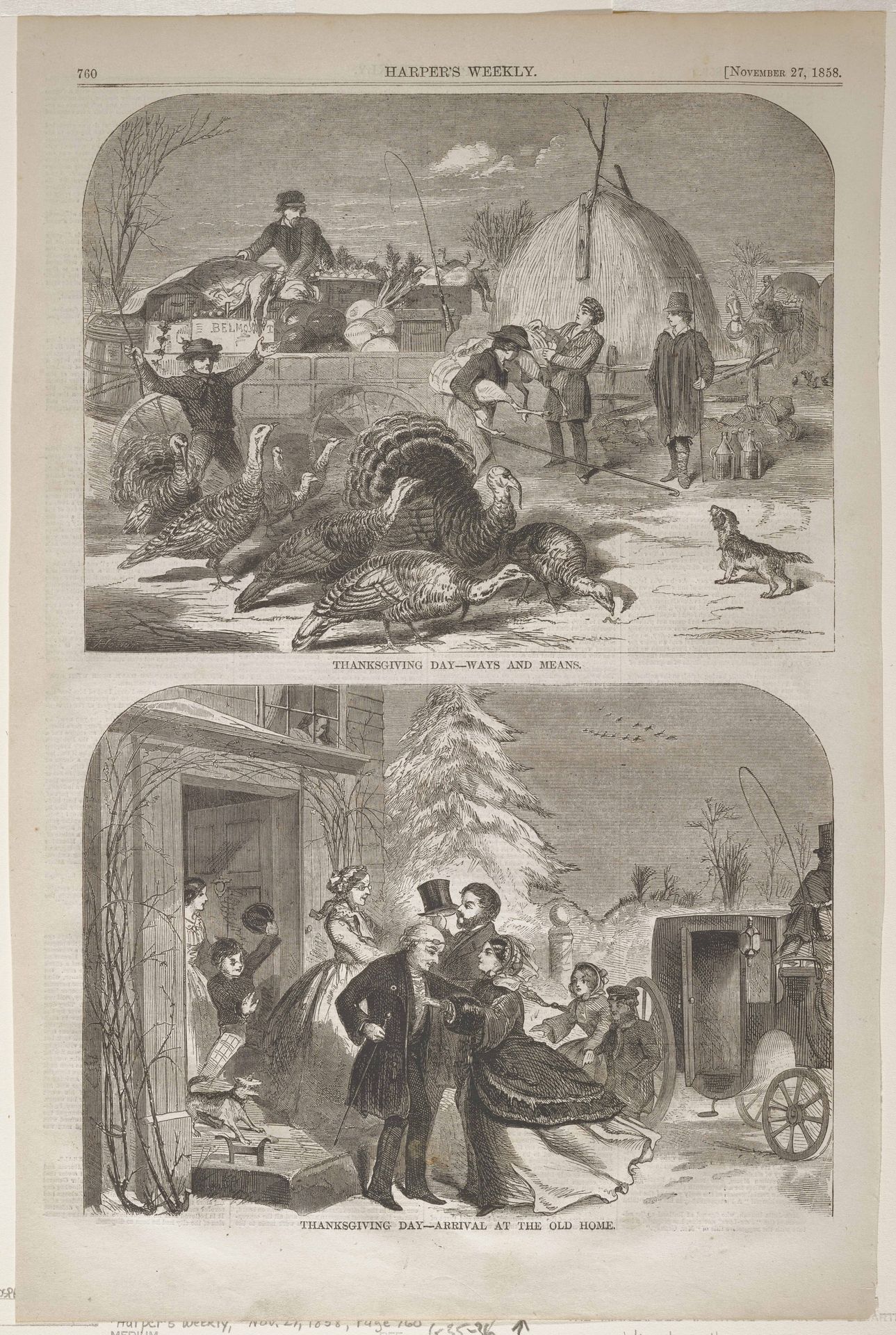 Thanksgiving Day -- Arrival at the Old Home by Winslow Homer