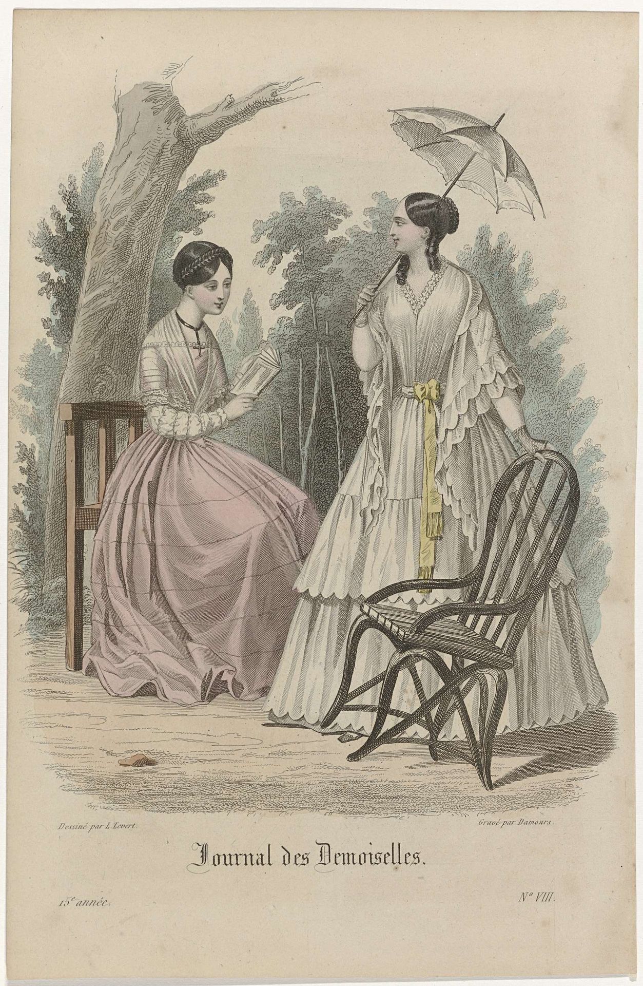 Journal des Demoiselles, ca. 1849, 15e année, No. 8 by Damours