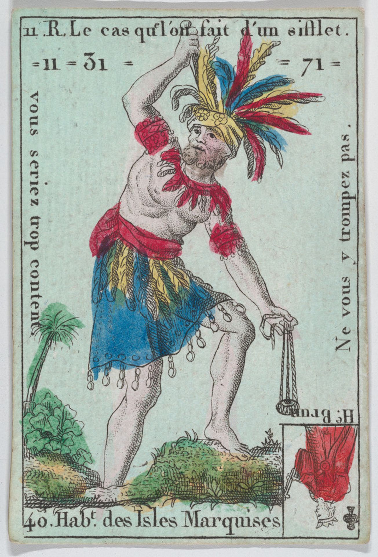 Hab.ts de l'Isle Marquises from playing cards "Jeu d'Or" by Anonymous