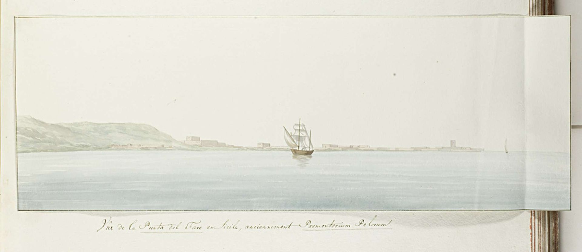 Gezicht op Punta del Faro bij Sicilië, het voormalige Promontorium Pelorum by Louis Ducros