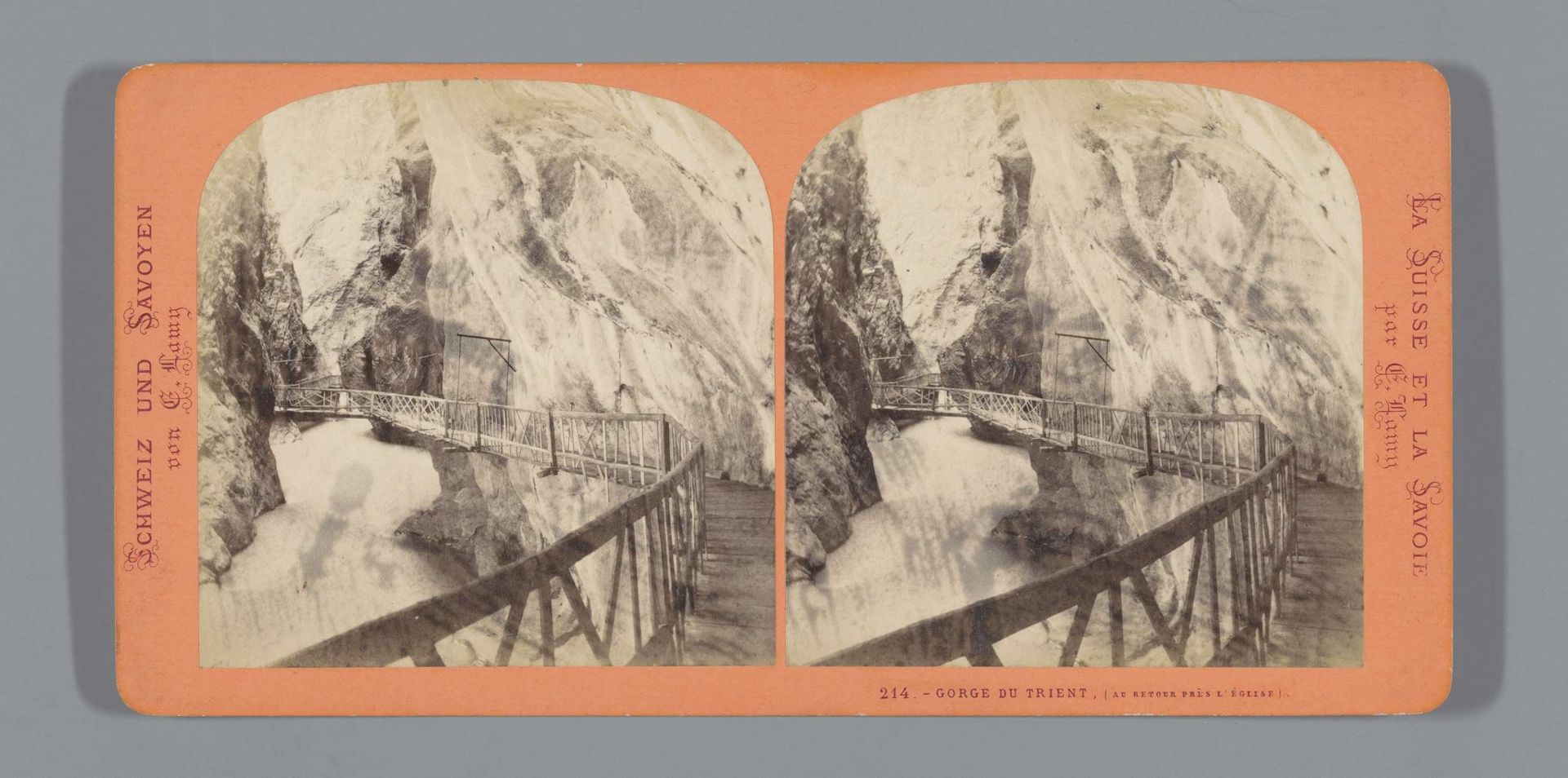 Looppad langs de Gorges du Trient by Ernest Eléonor Pierre Lamy