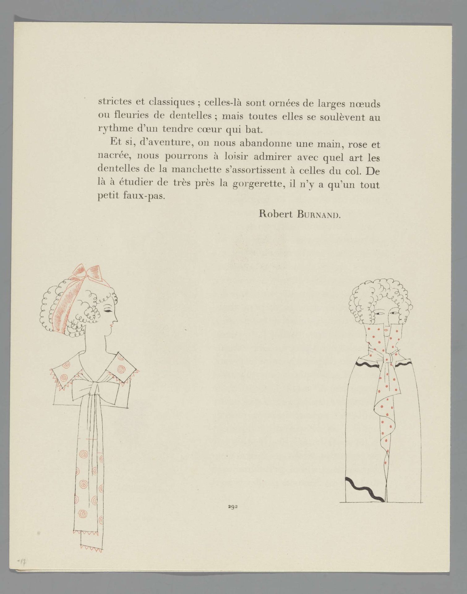 Gazette du Bon Ton, 1922 - No. 10, p. 292: Les Gorgerettes by Charles Martin