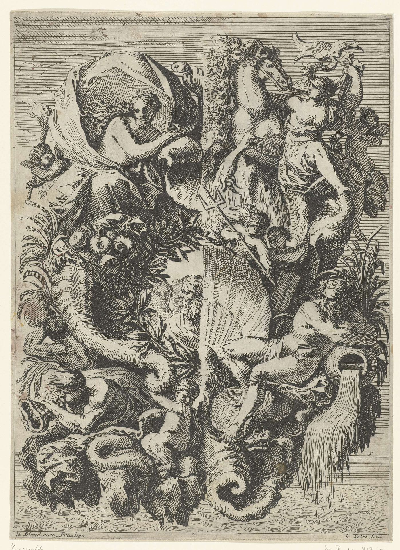 Grote cartouche by Jean Lepautre