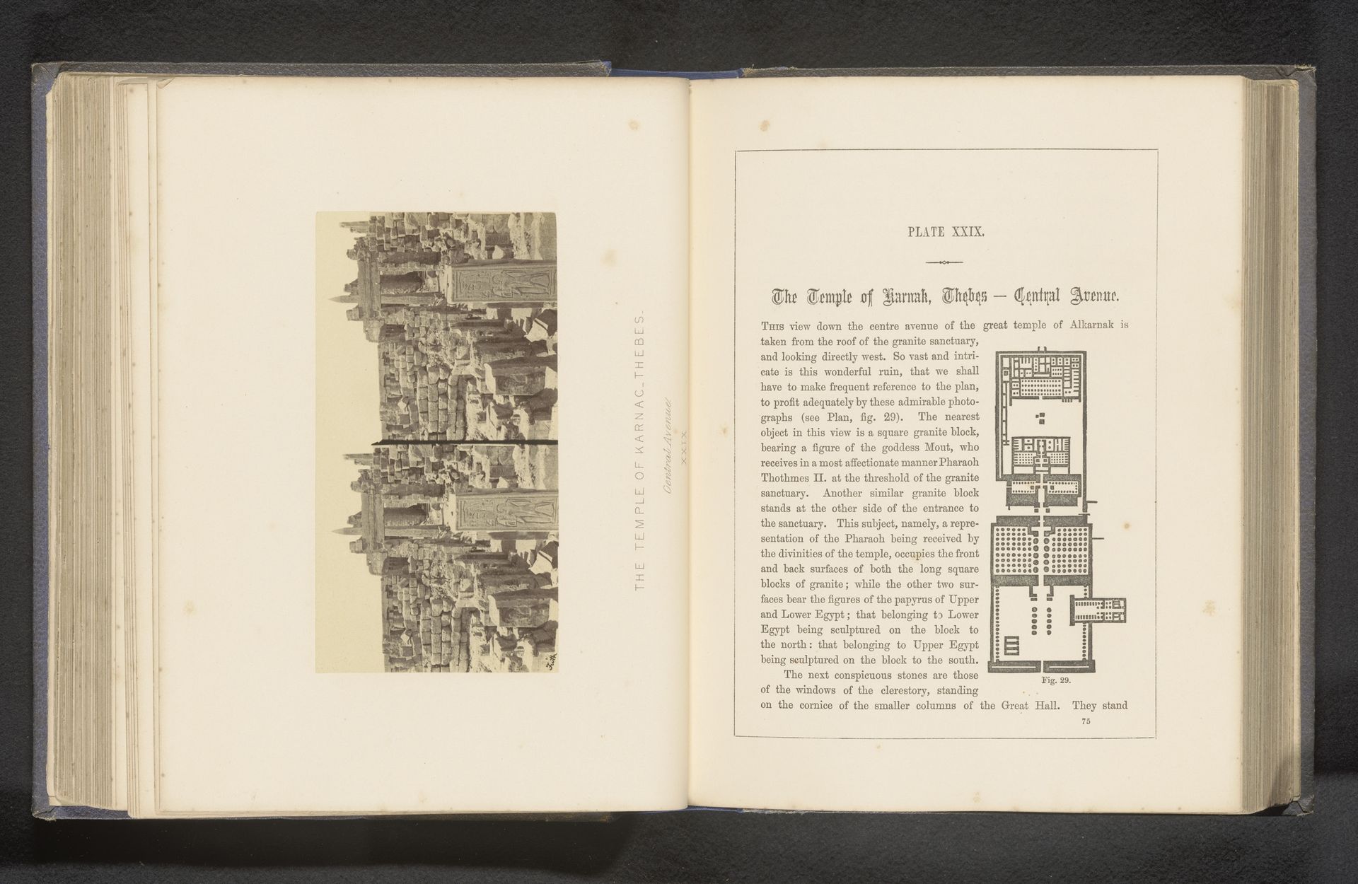 Gezicht op de ruïnes van tempelcomplex Karnak by Francis Frith