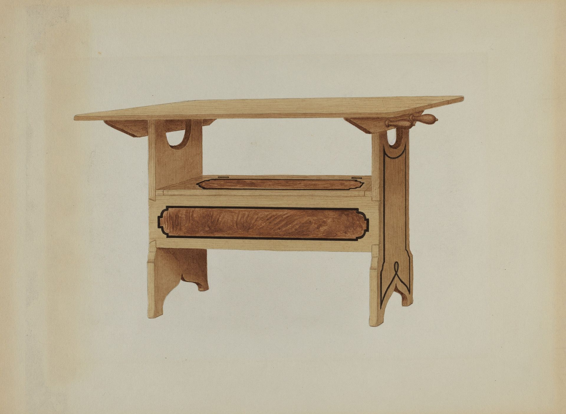 Pa. German Hutch Table by Rex F. Bush