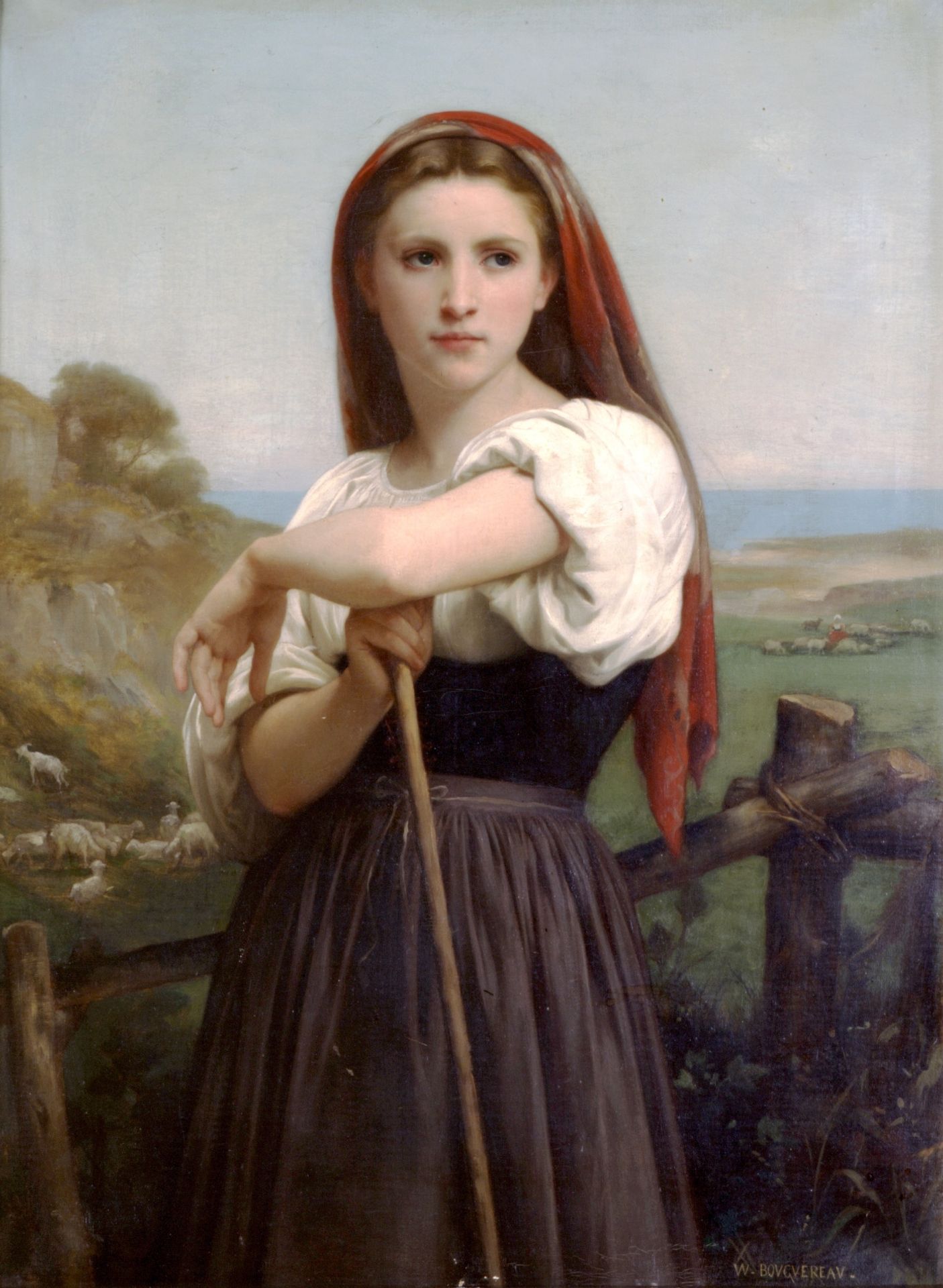 Young Shepherdess by William Bouguereau