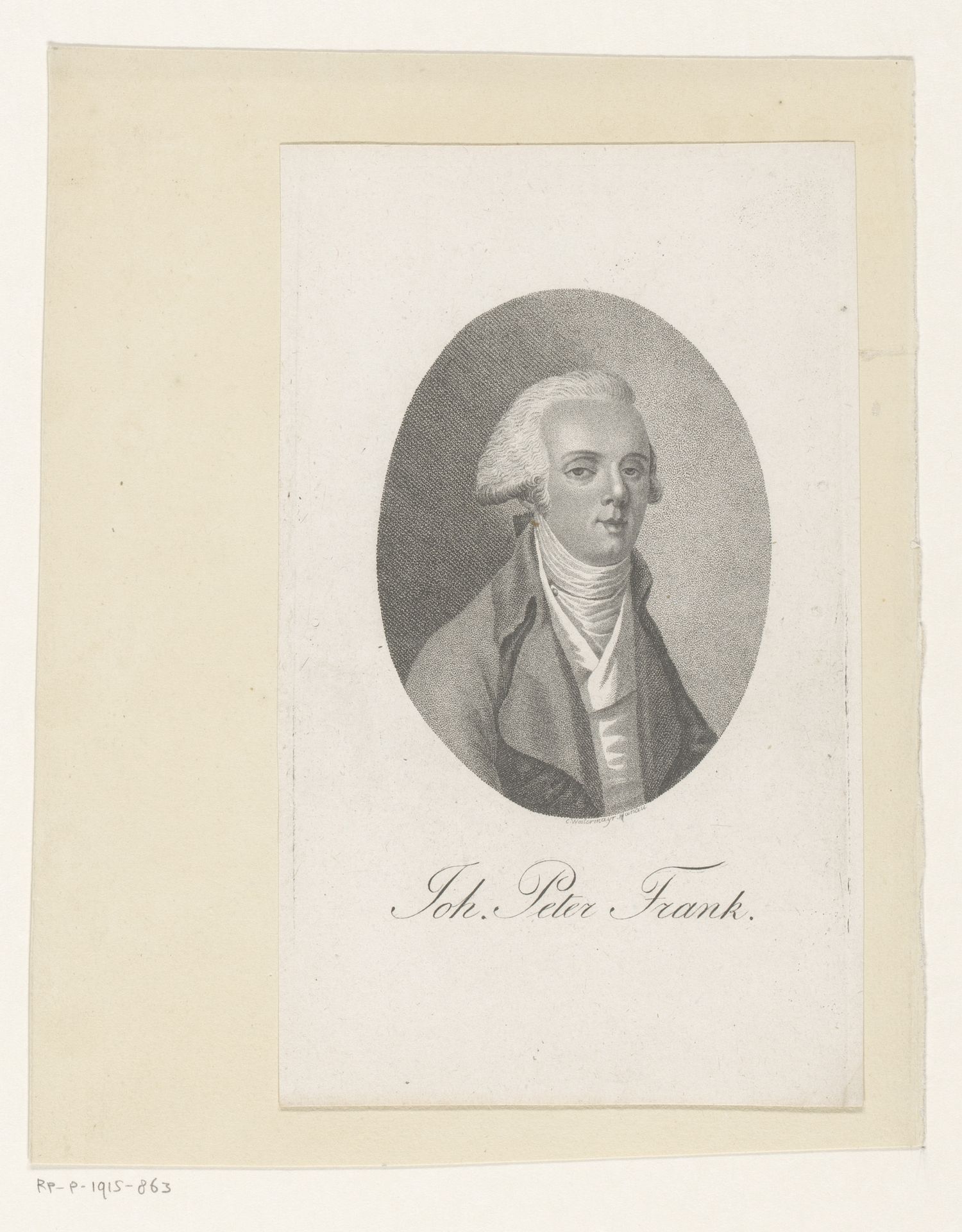 Portret van Johann Peter Frank by Konrad Westermayr