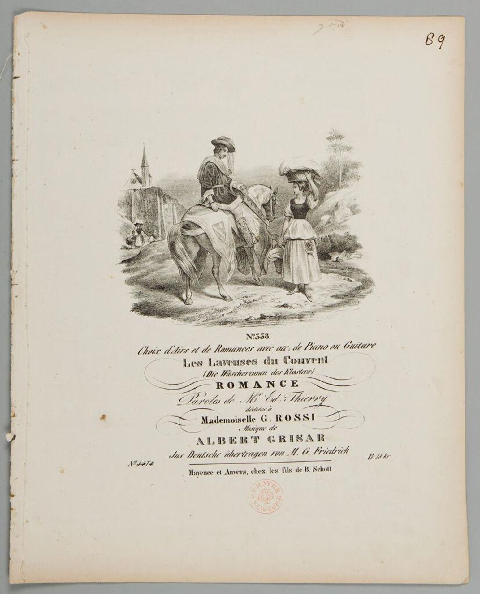 Sheet Music: The Washerwomen of the Convent by Anonymous