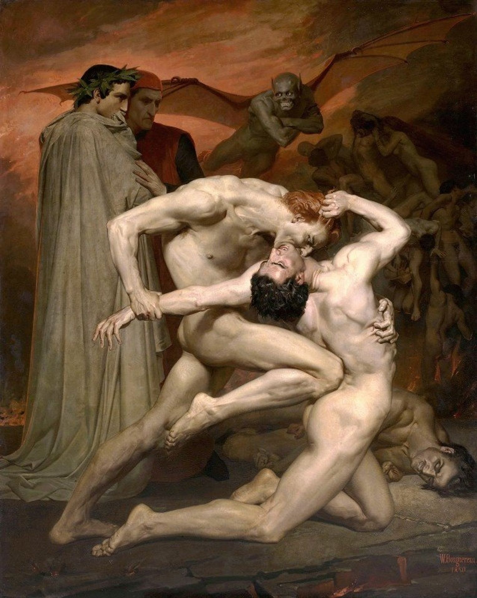 Dante and Virgil in Hell by William Bouguereau