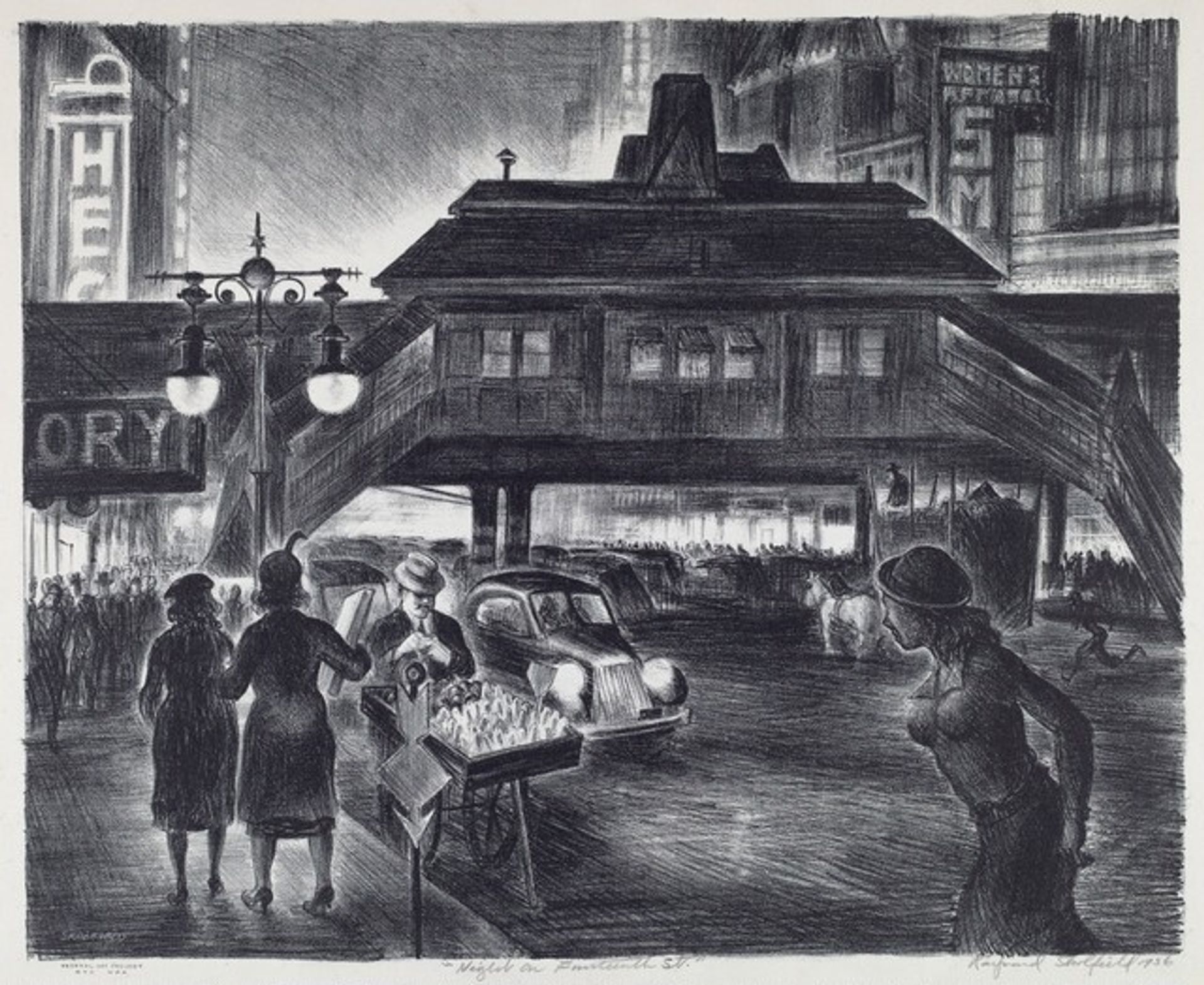 Night on Fourteenth St. by Raymond White Skolfield