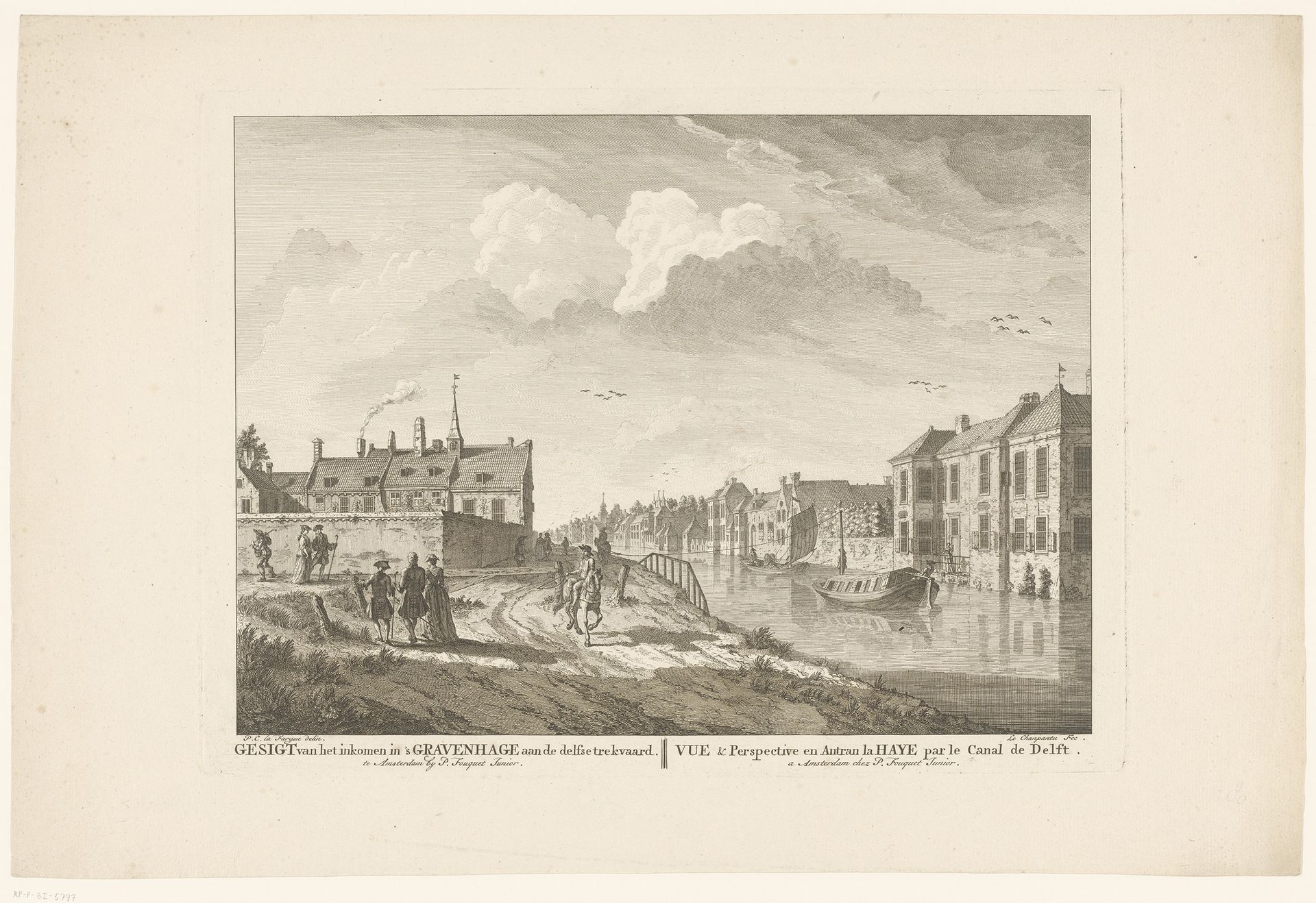 Gezicht op het Zieken te Den Haag by Jacques le Charpentier