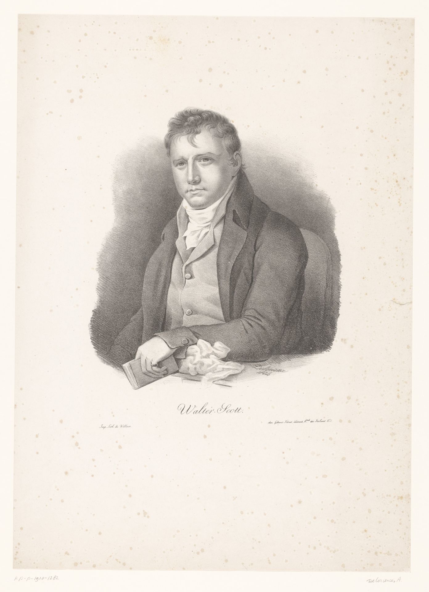 Portret van Walter Scott by Alfred Delorieux