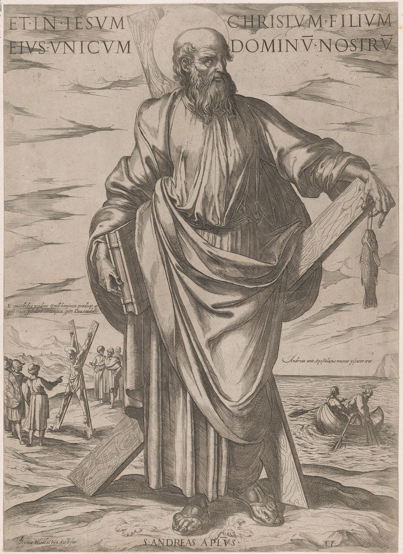 St. Andrew, from 'Christ, Mary and the Apostles' by Antonio Tempesta