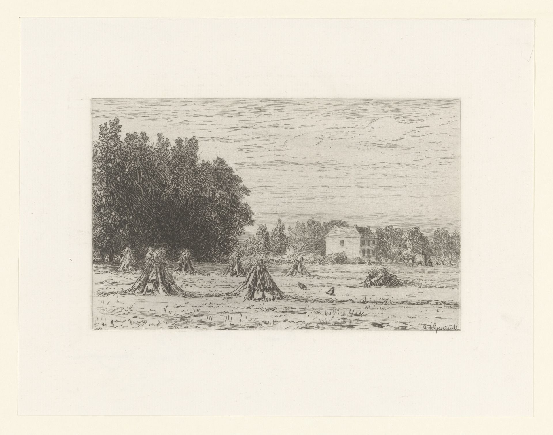 Gezicht op een huis te Noord Deurningen by Carel Nicolaas Storm van 's-Gravesande