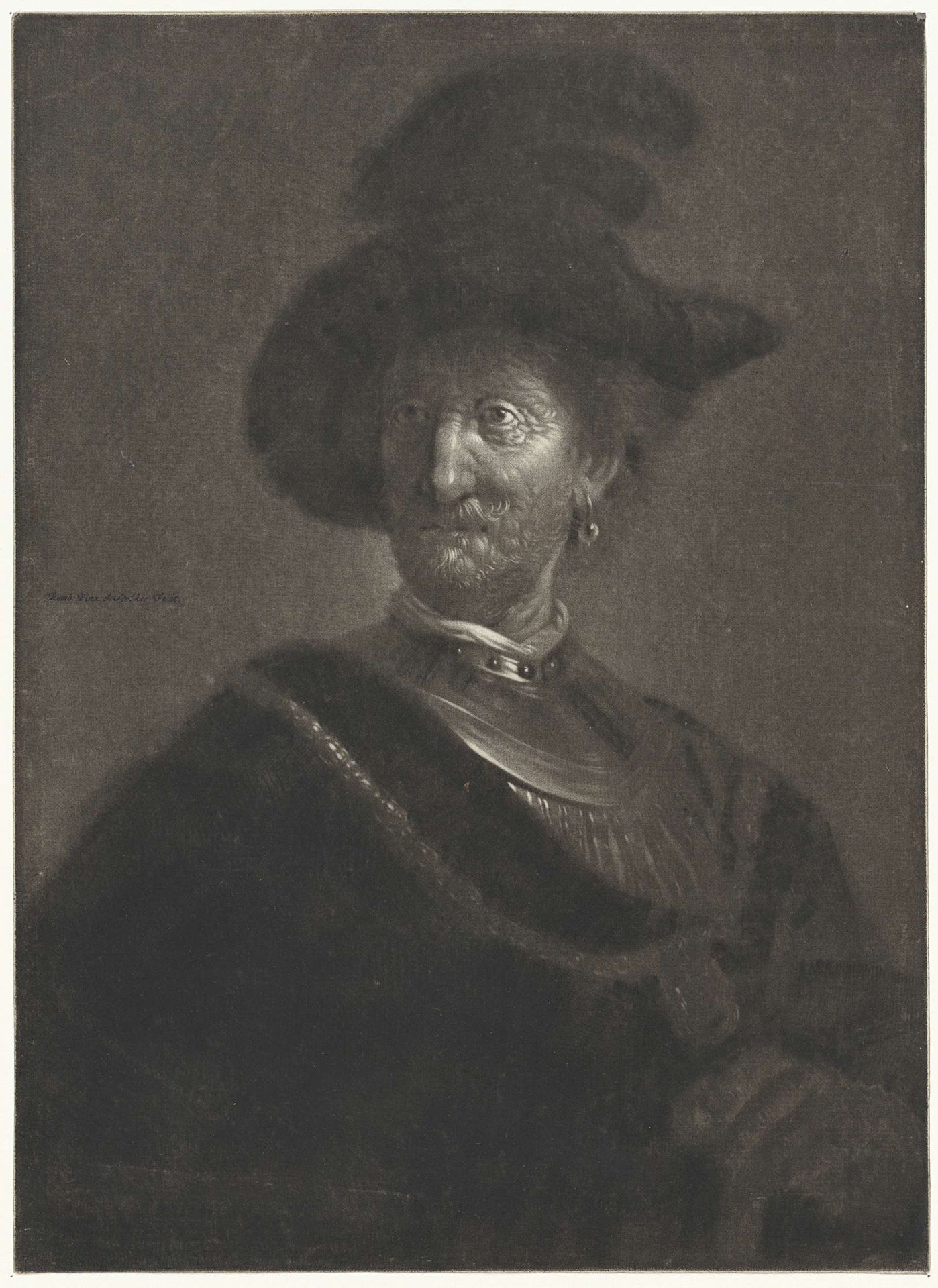 Portret van een man, mogelijk Rembrandts vader, Harmen Gerritsz. van Rijn by Jan Stolker