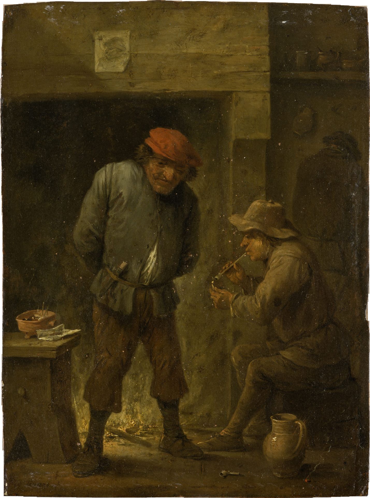 Two Peasants at a Fireplace by David Teniers The Younger