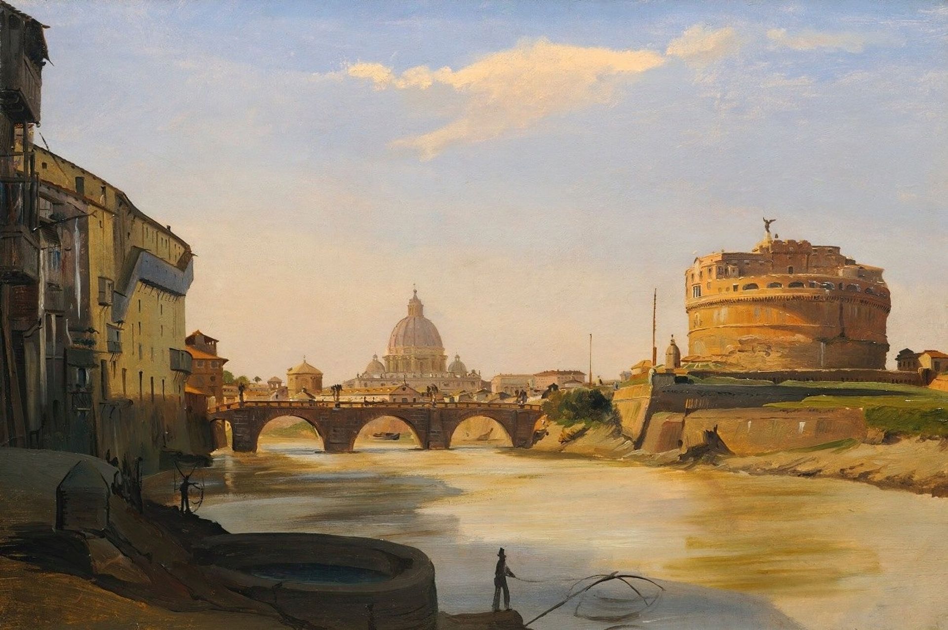 View Of The Castel Sant’angelo, Rome by Ippolito Caffi