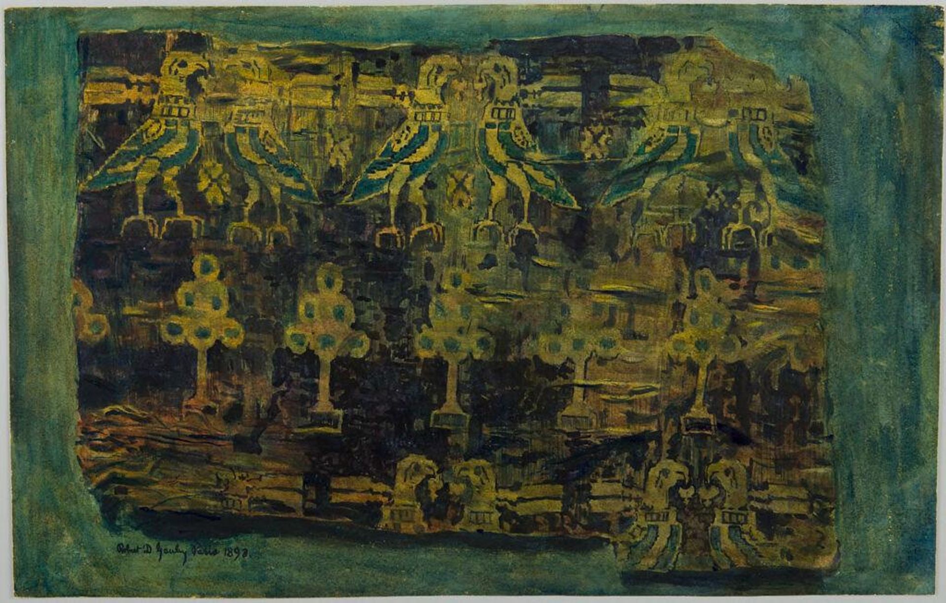 Pattern with Birds, after a Textile by Robert David Gauley