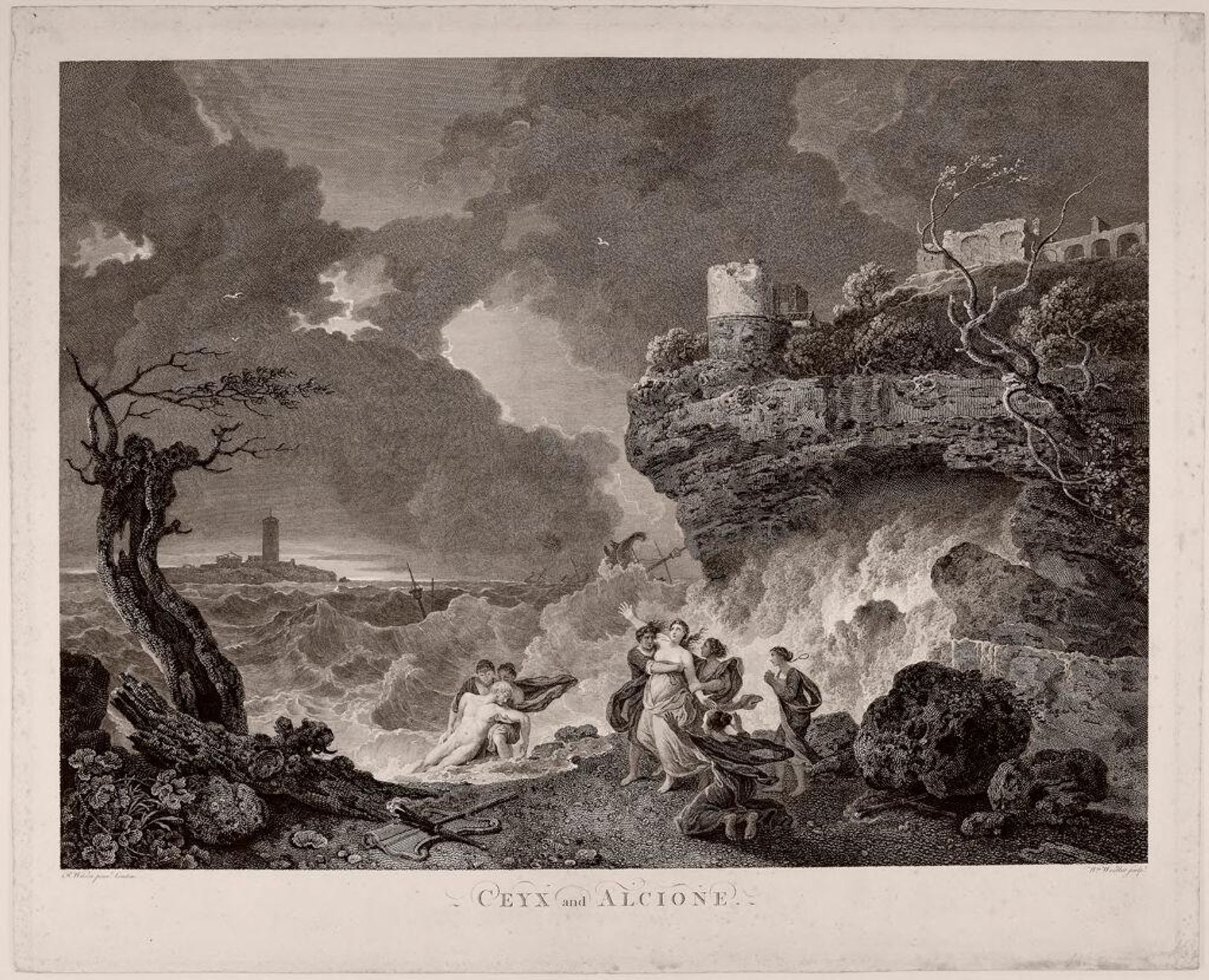 Ceyx and Alcione by William Woollett