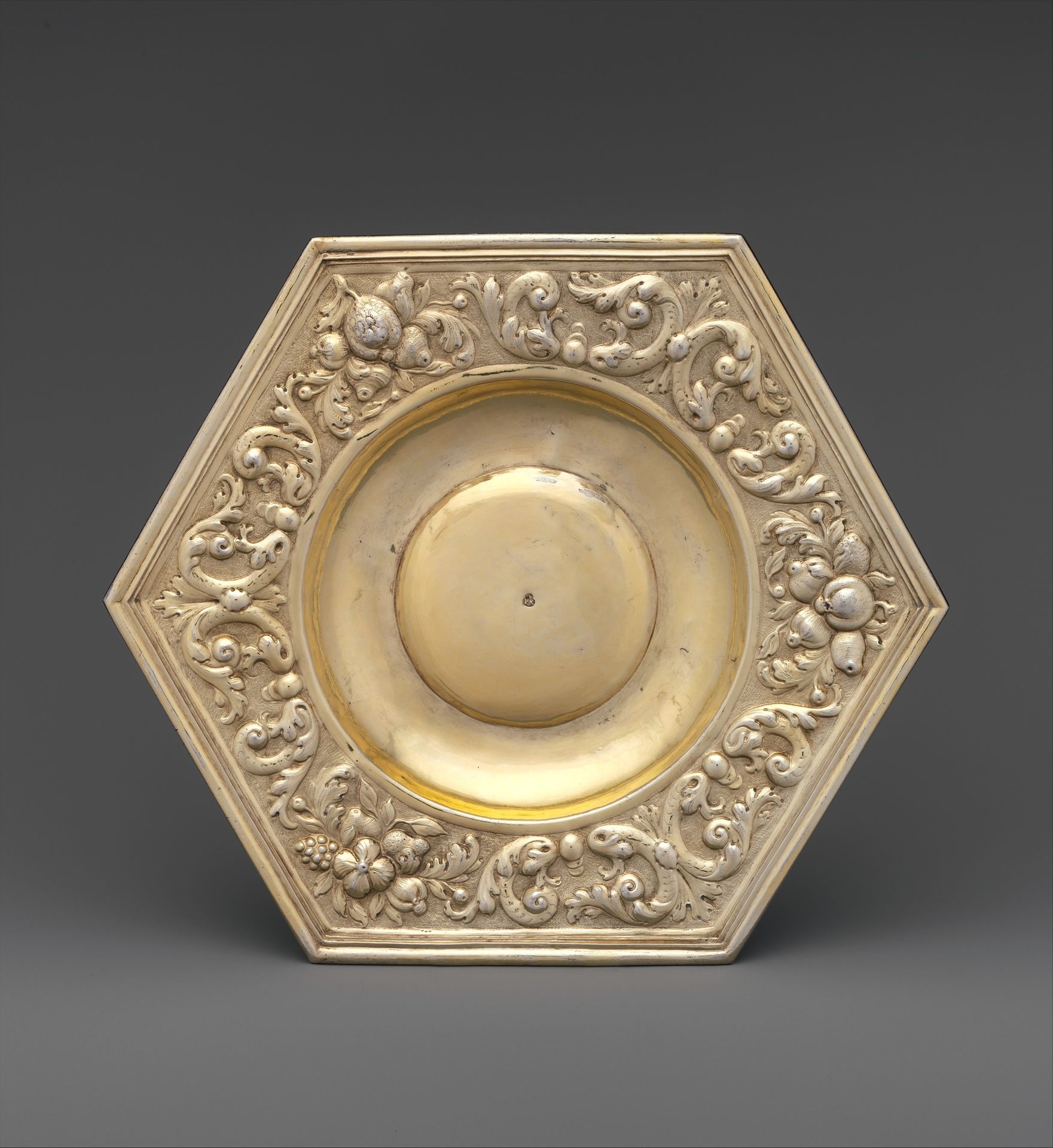 Hexagonal dish (part of a set) by Paulus Roth