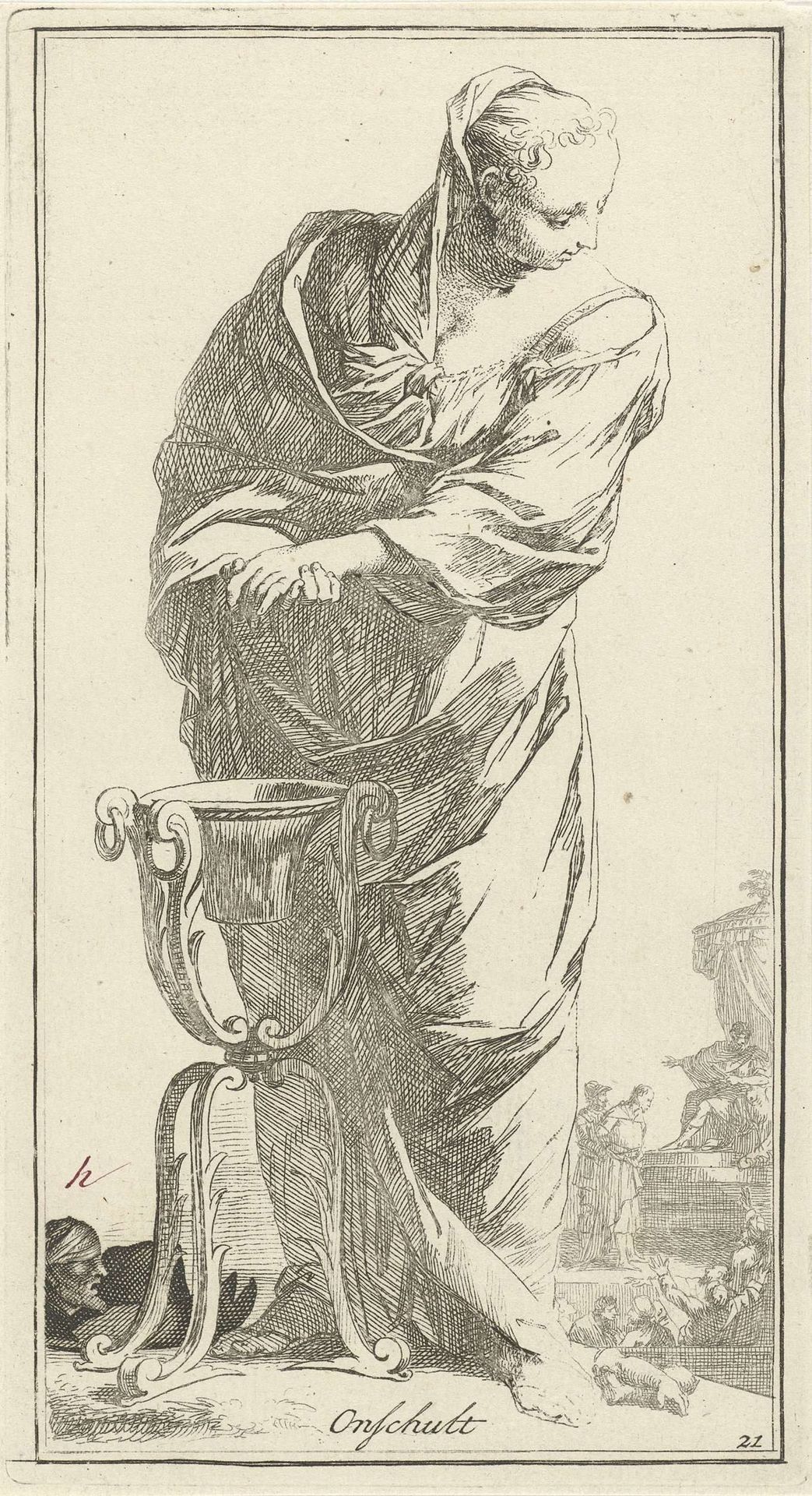 Personificatie van de onschuld by Arnold Houbraken