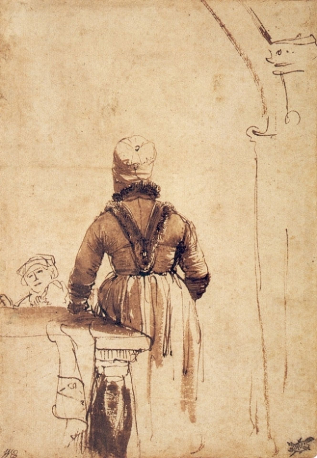 Woman Wearing a Costume of Northern Holland by Rembrandt van Rijn