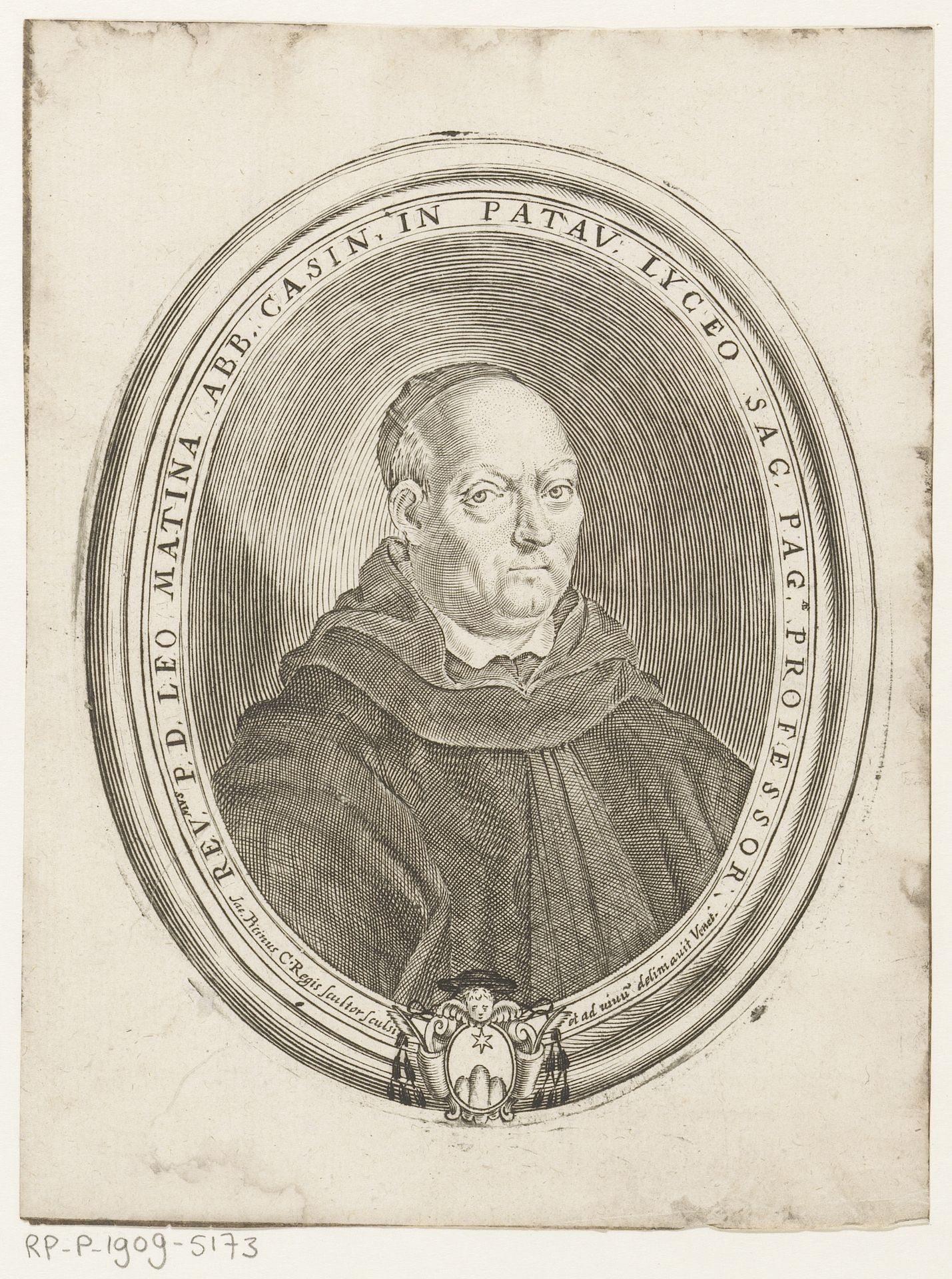 Portret van professor en abt Leo Matina by Giacomo Piccini