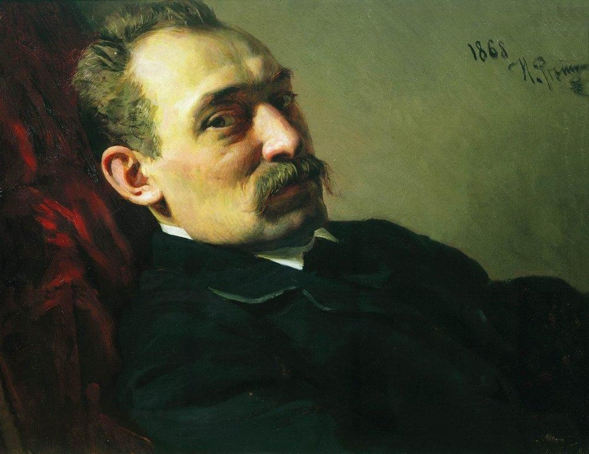 Portrait of the architect Philip Dmitrievich Hloboschin by Ilya Repin