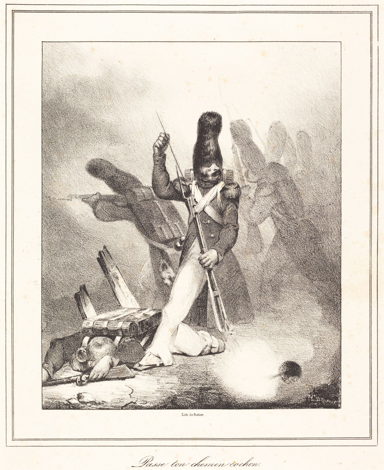 Passe ton chemin, cochon by Honoré Daumier