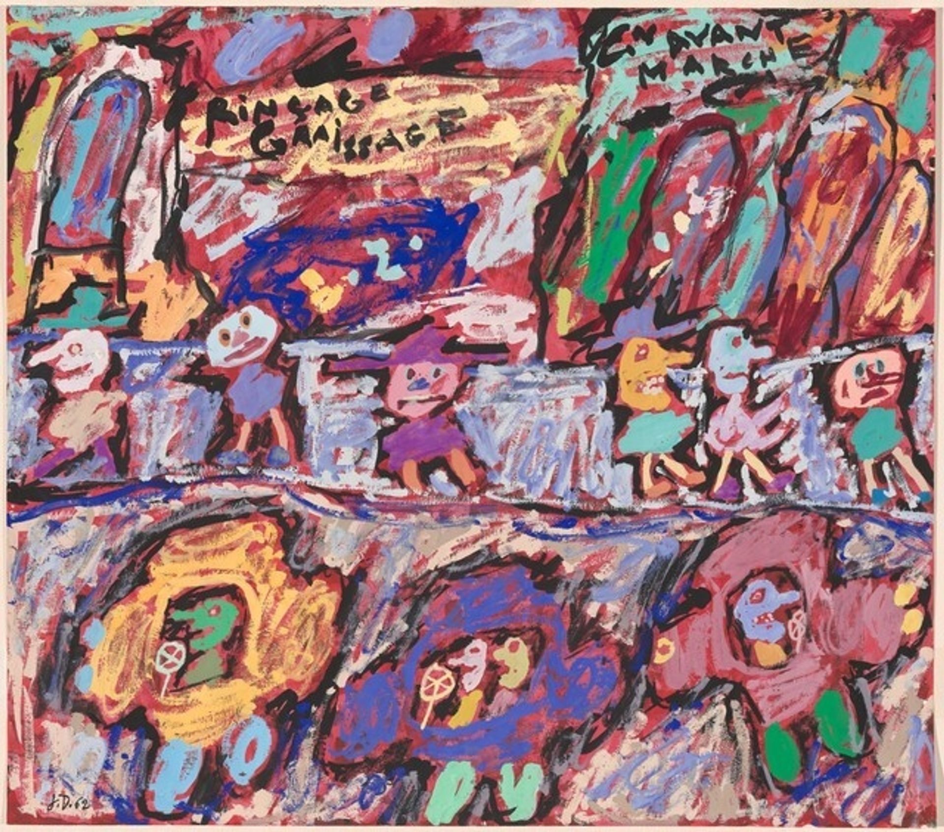 Rinçage, Graissage (Carwash, Oilchange) by Jean Dubuffet