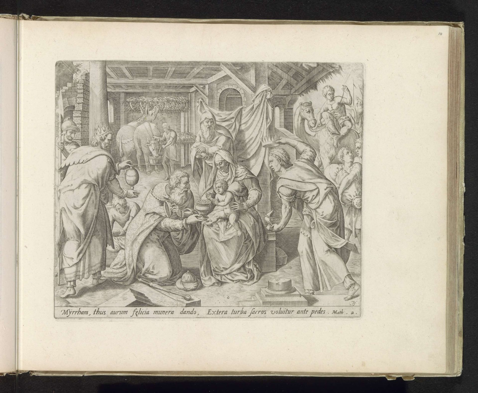 Aanbidding door de koningen by Johann Sadeler I