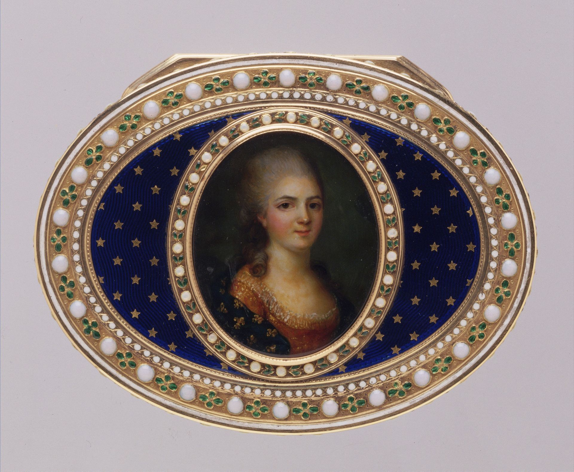 Snuffbox with portrait of a member of the French royal family, probably a daughter of Louis XV by Joseph Etienne Blerzy