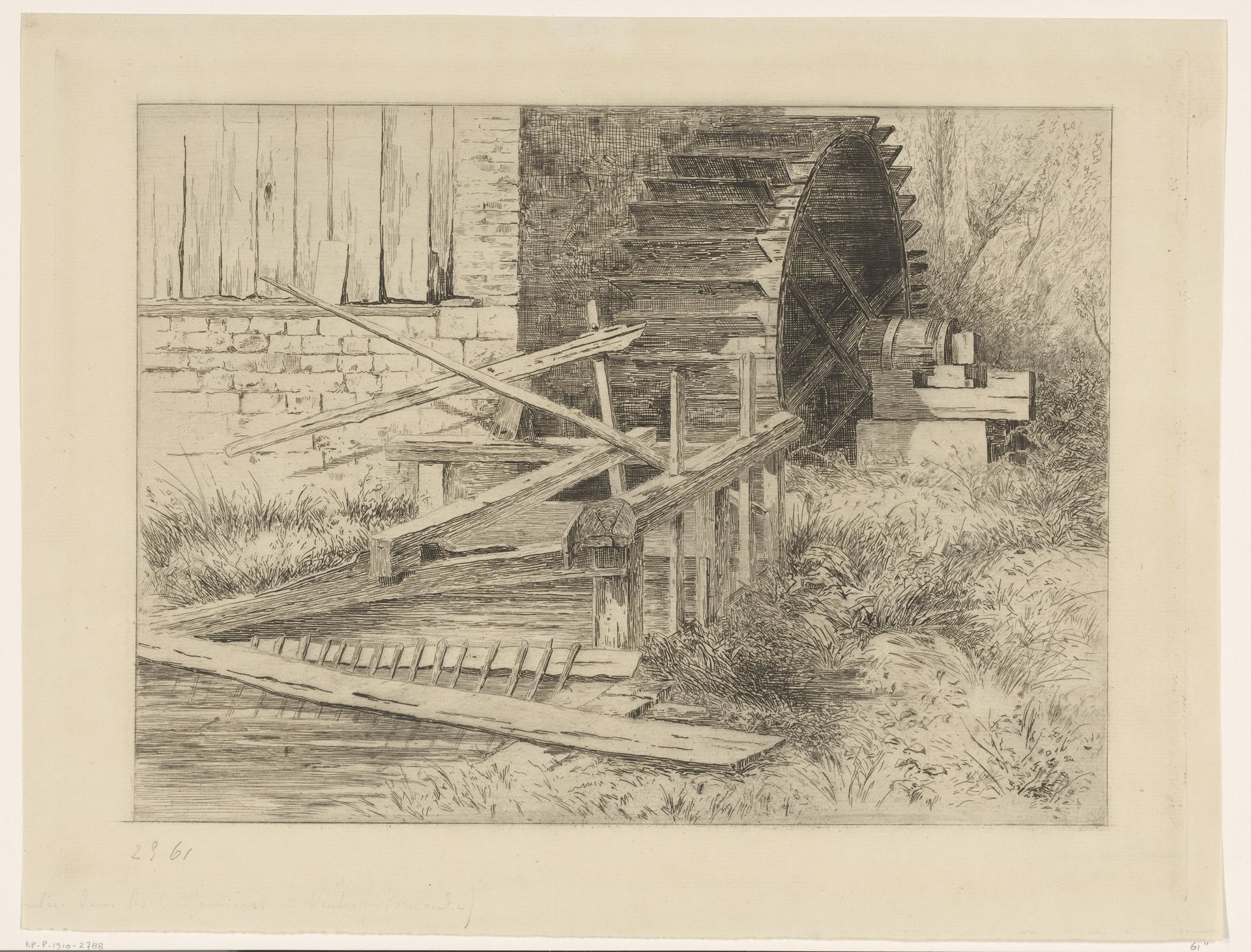 Watermolen in Veules by Carel Nicolaas Storm van 's-Gravesande