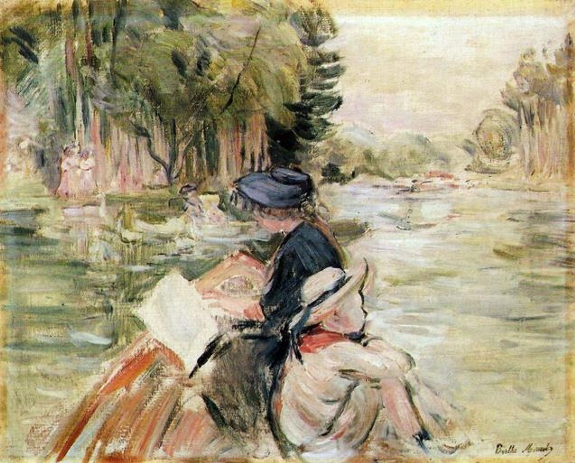 Woman with a Child in a Boat by Berthe Morisot