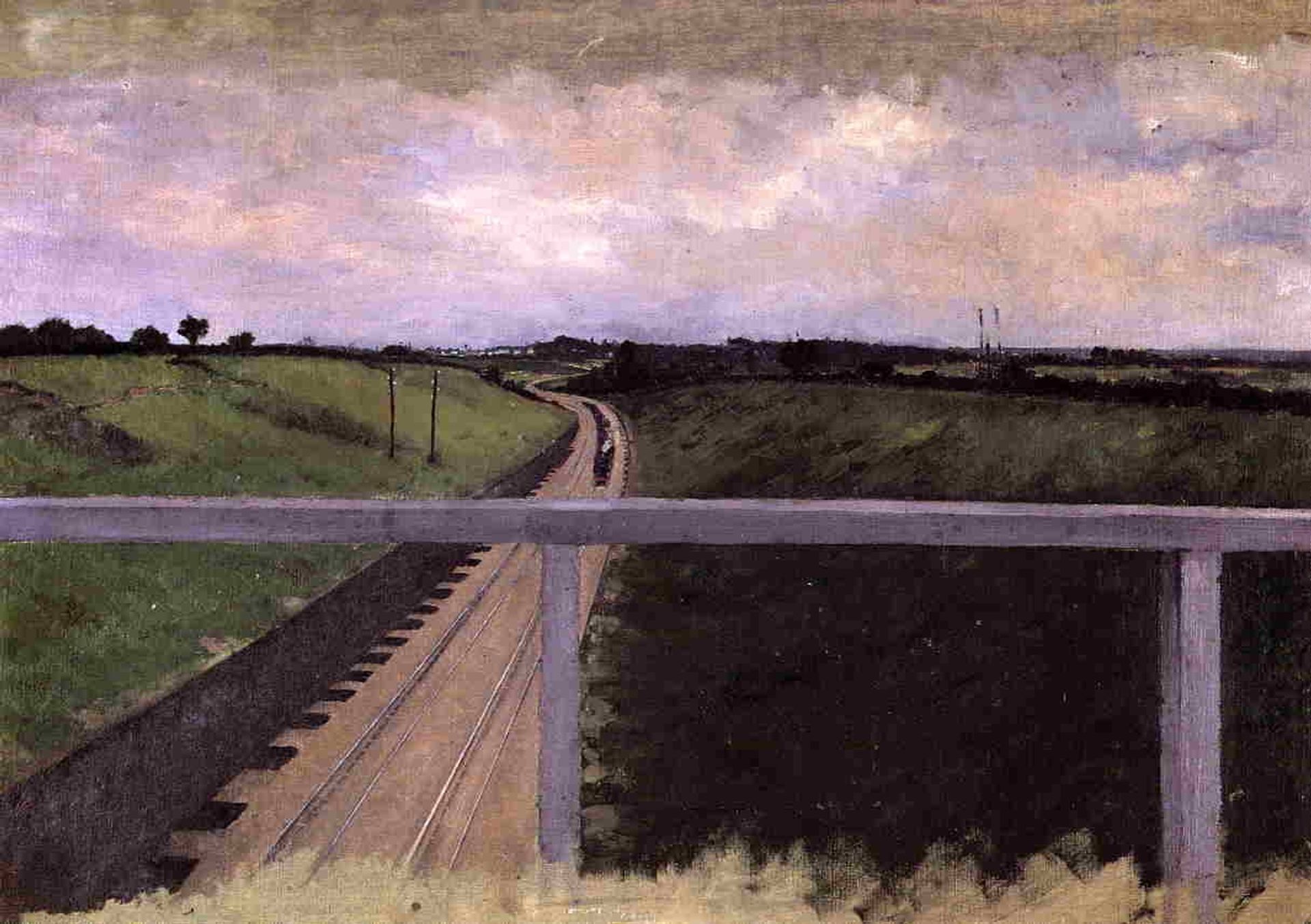 Landscape with Railway Tracks by Gustave Caillebotte