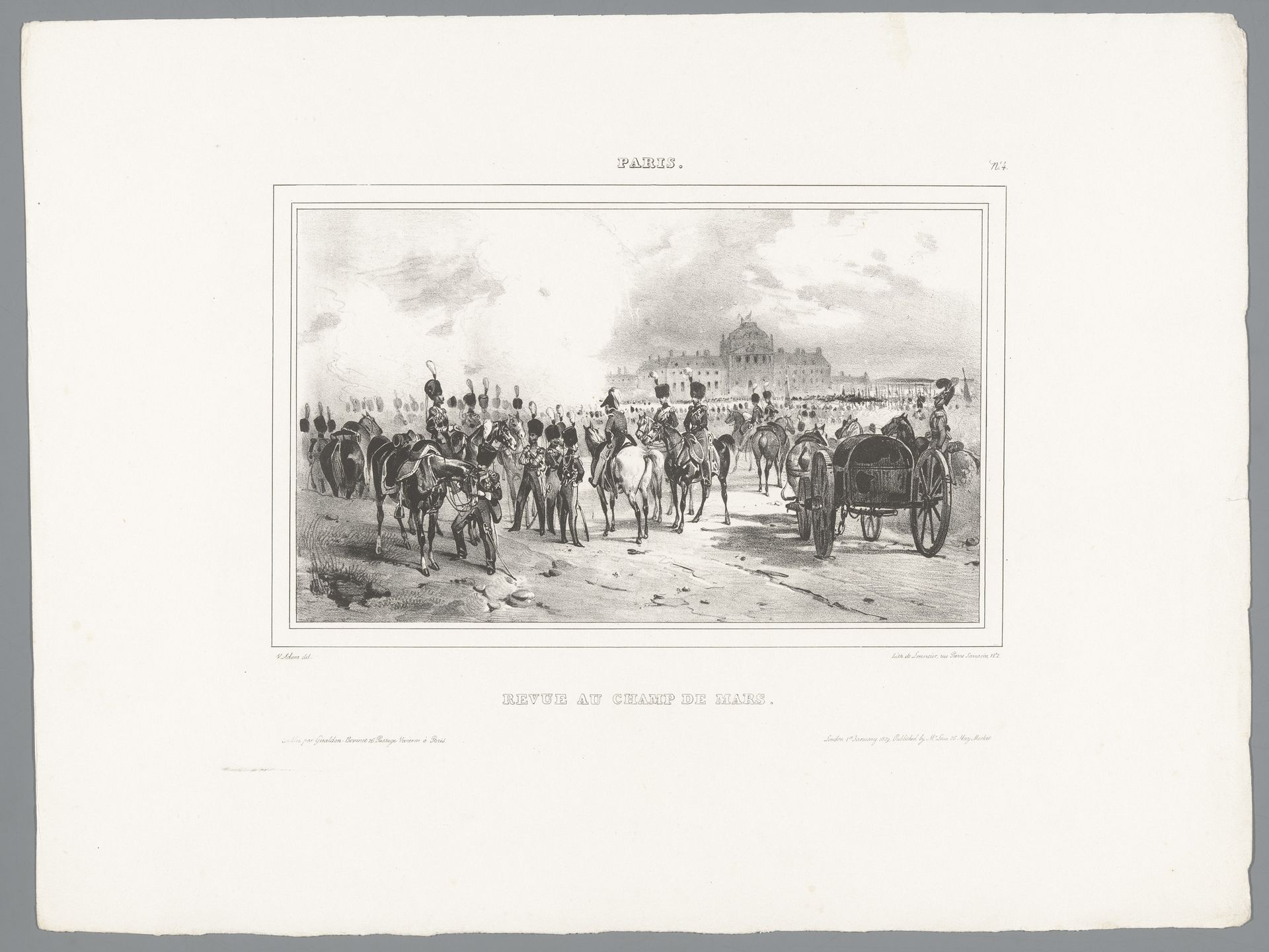 Militaire parade op de Champ-de-Mars by Victor Adam