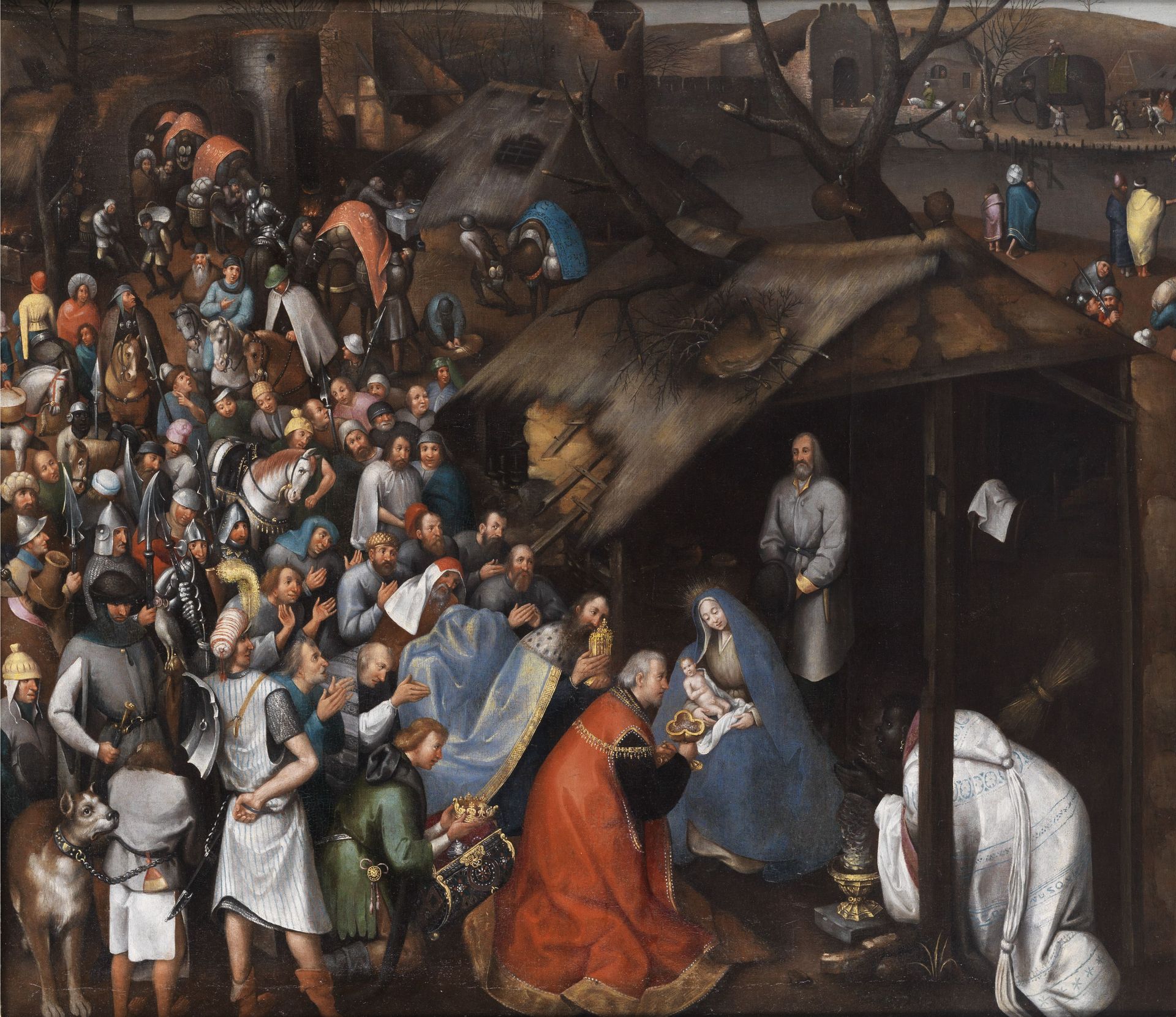 Anbetung Des Kindes in Bethlehem by Pieter Brueghel the Younger