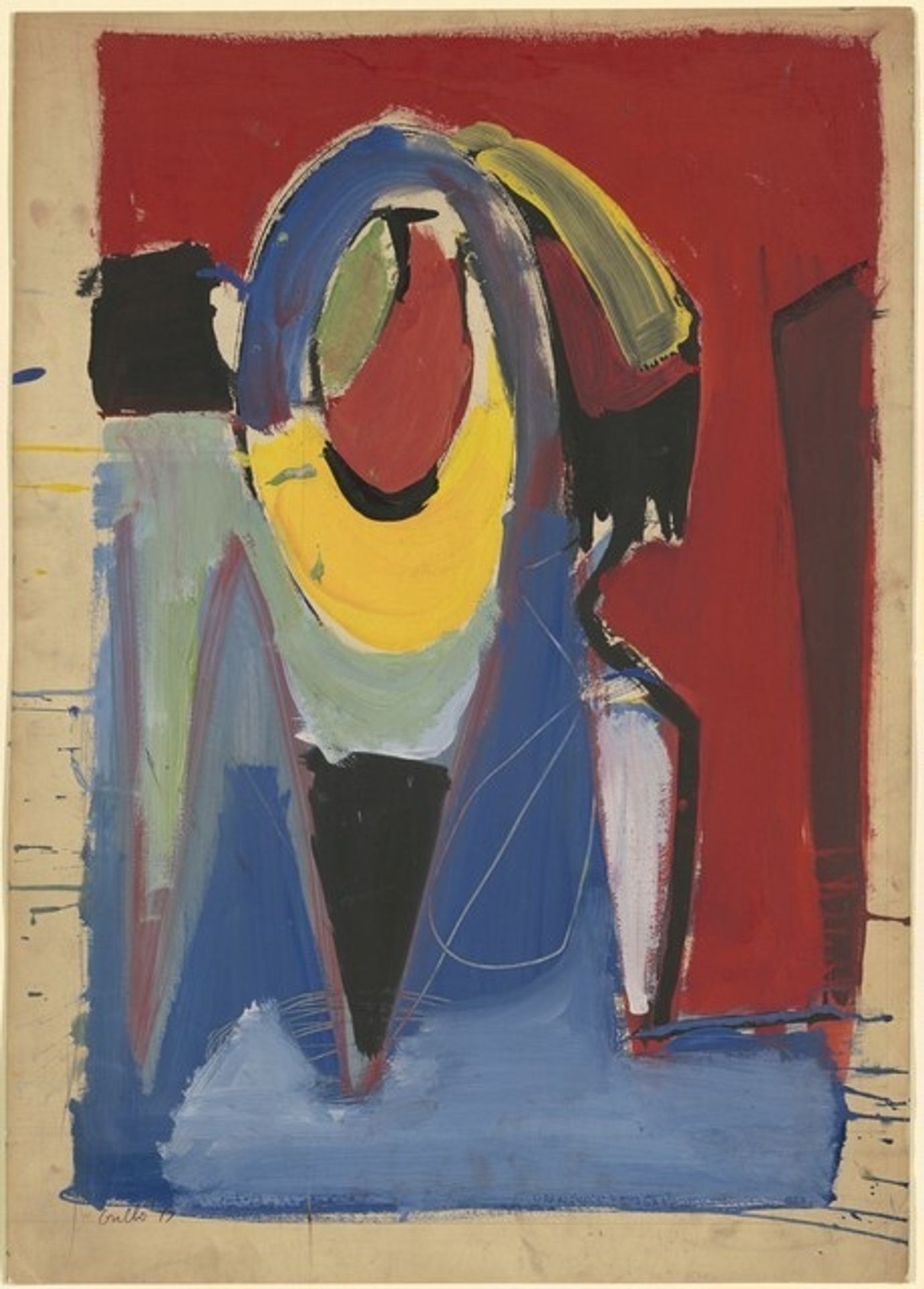 Tension with a Yellow Shape by John Grillo