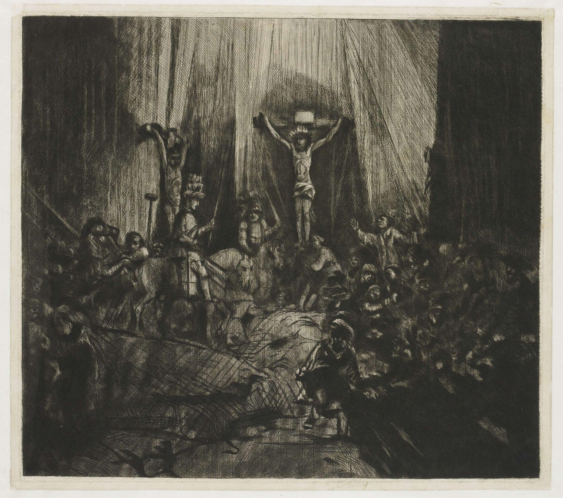 Christ Crucified between the two Thieves: 'The Three Crosses' by George (II) Bickham