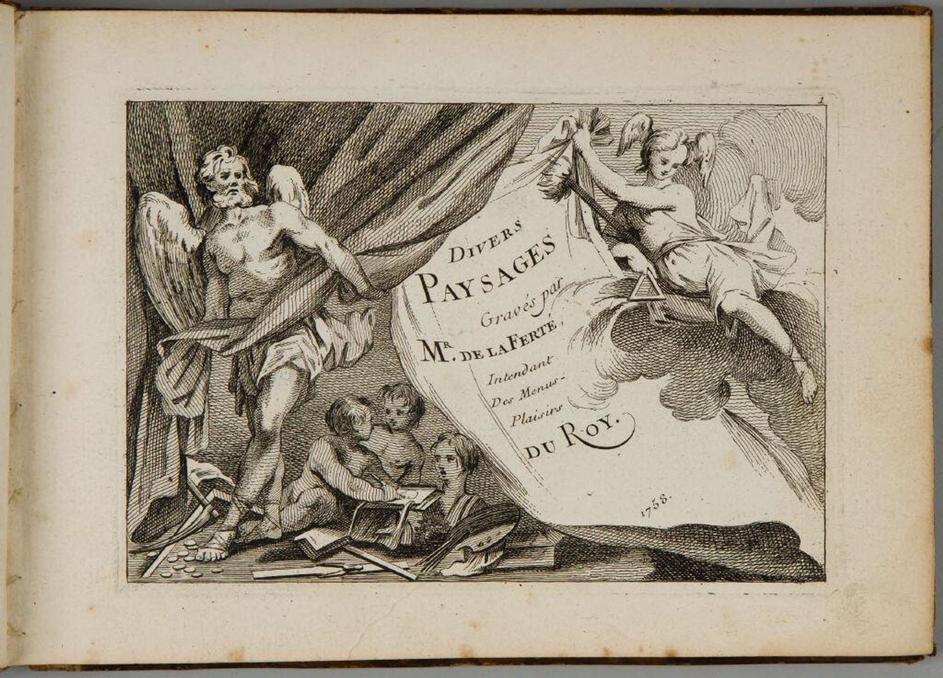 Title-page by Denis-Pierre-Jean Papillon de la FertÃ©