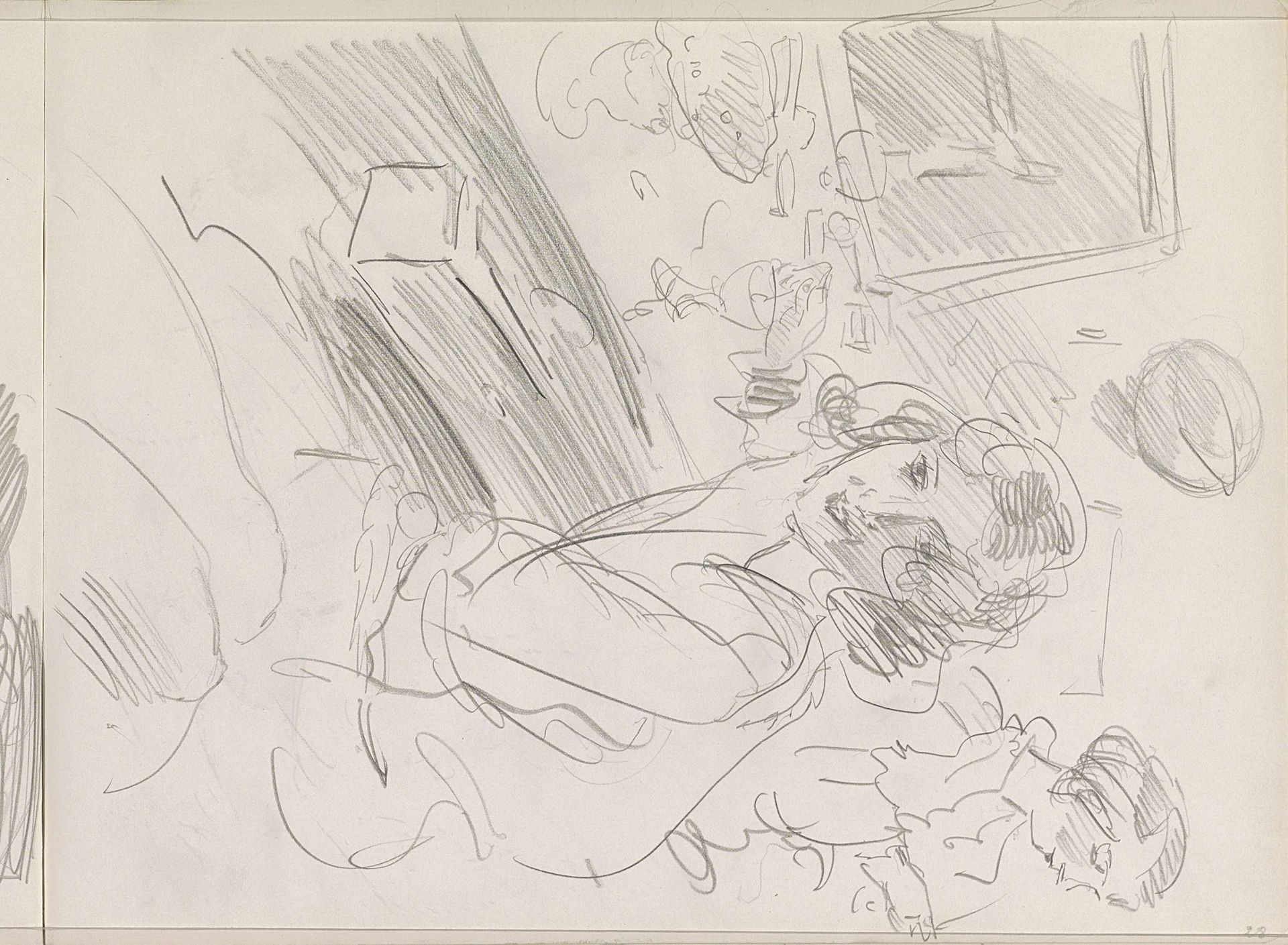 Twee vrouwen aan een kaptafel in een kleedkamer by Isaac Israels