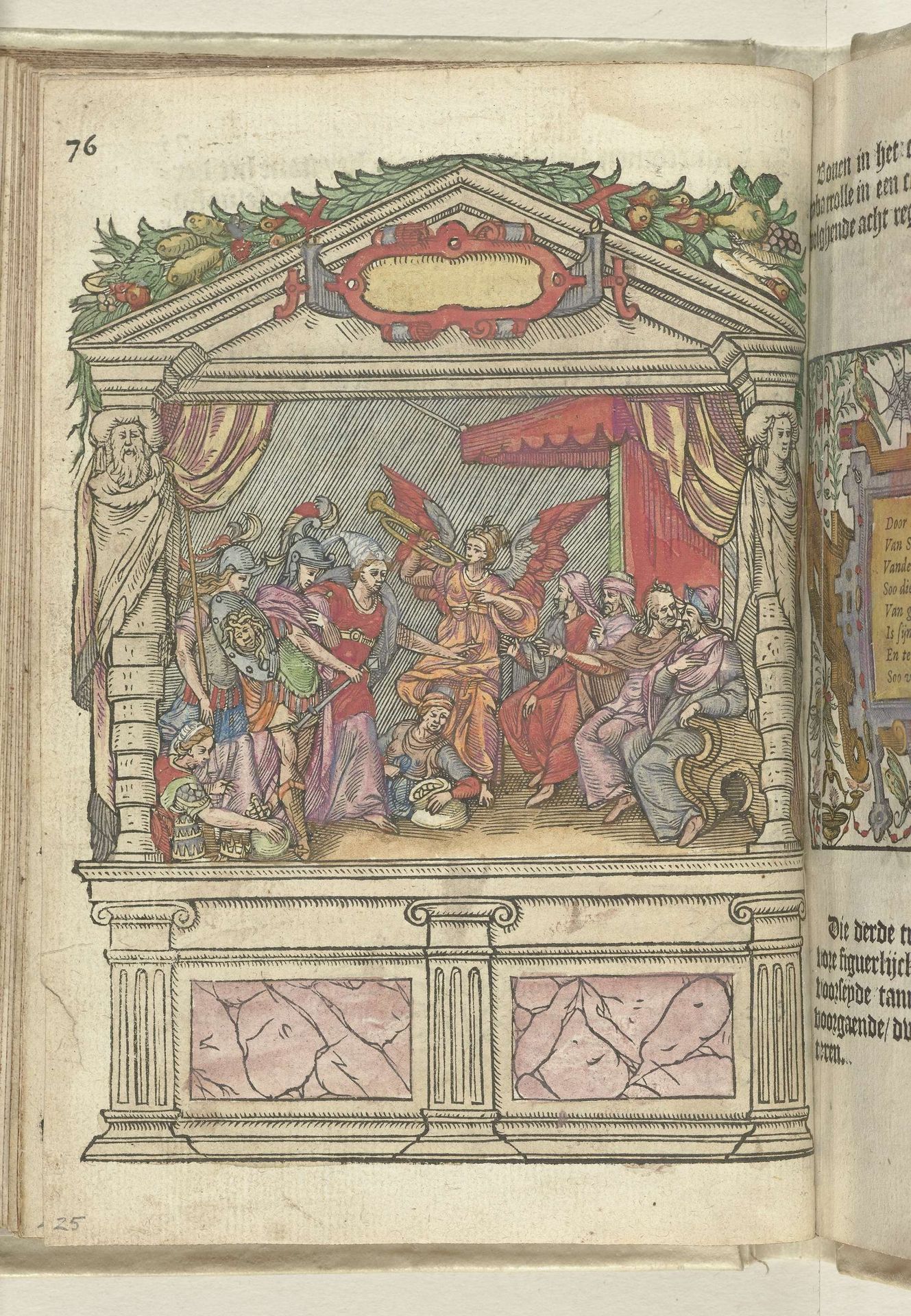 Toneel met allegorische voorstelling bij de Grote Markt, 1578 by Antoni van Leest