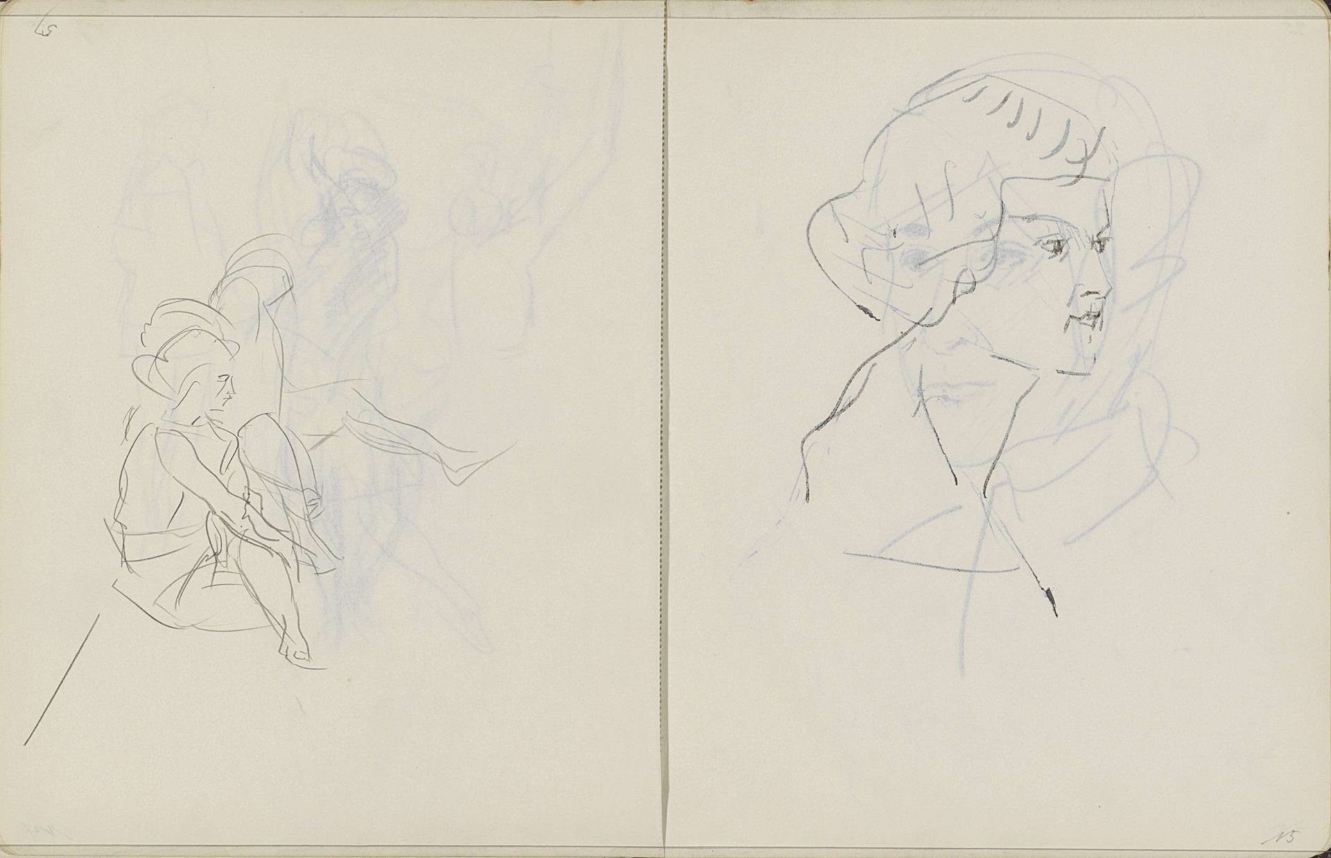 Twee zittende vrouwen by Isaac Israels