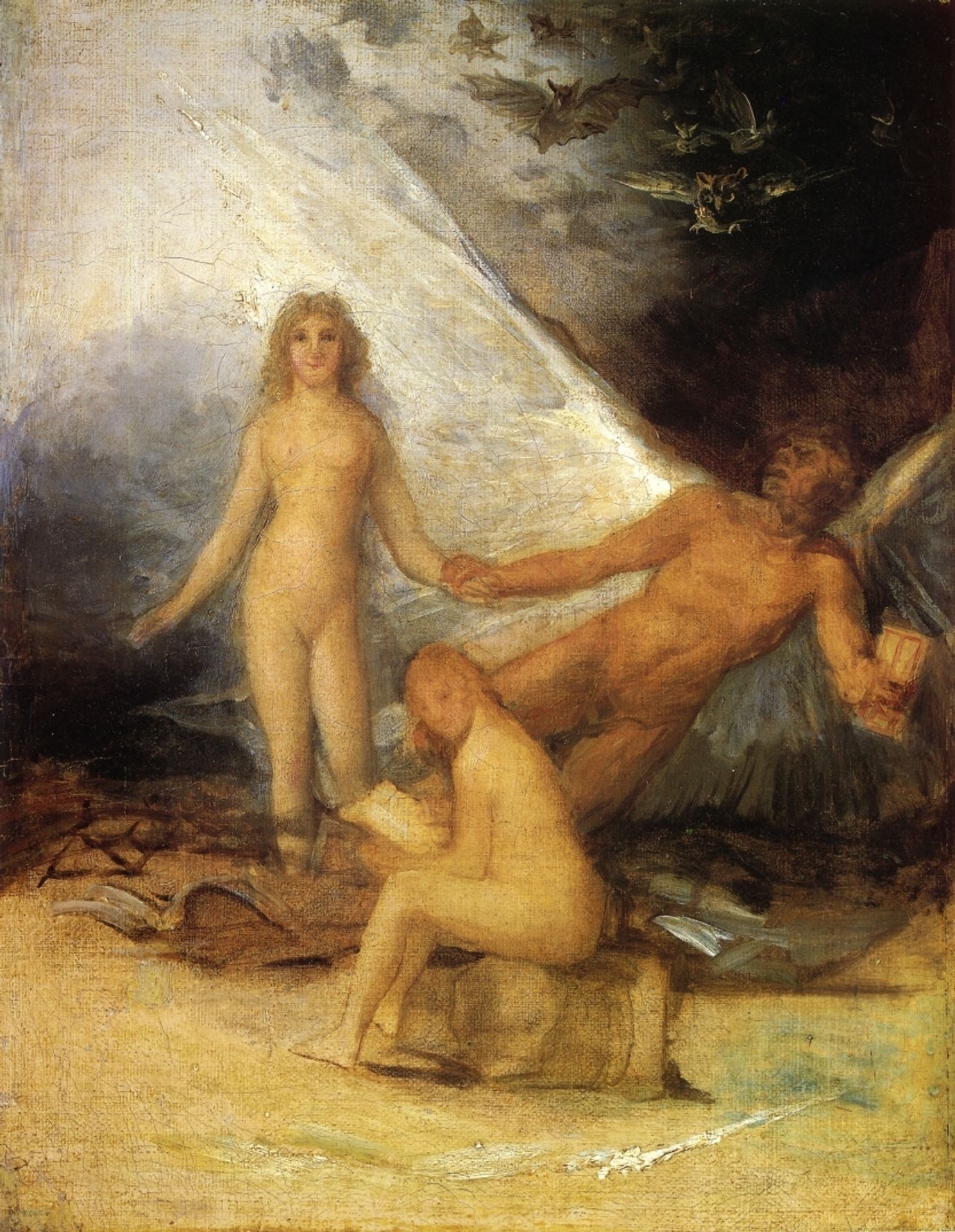 Sketch for Truth Rescued by Time, Witnessed by History by Francisco de Goya