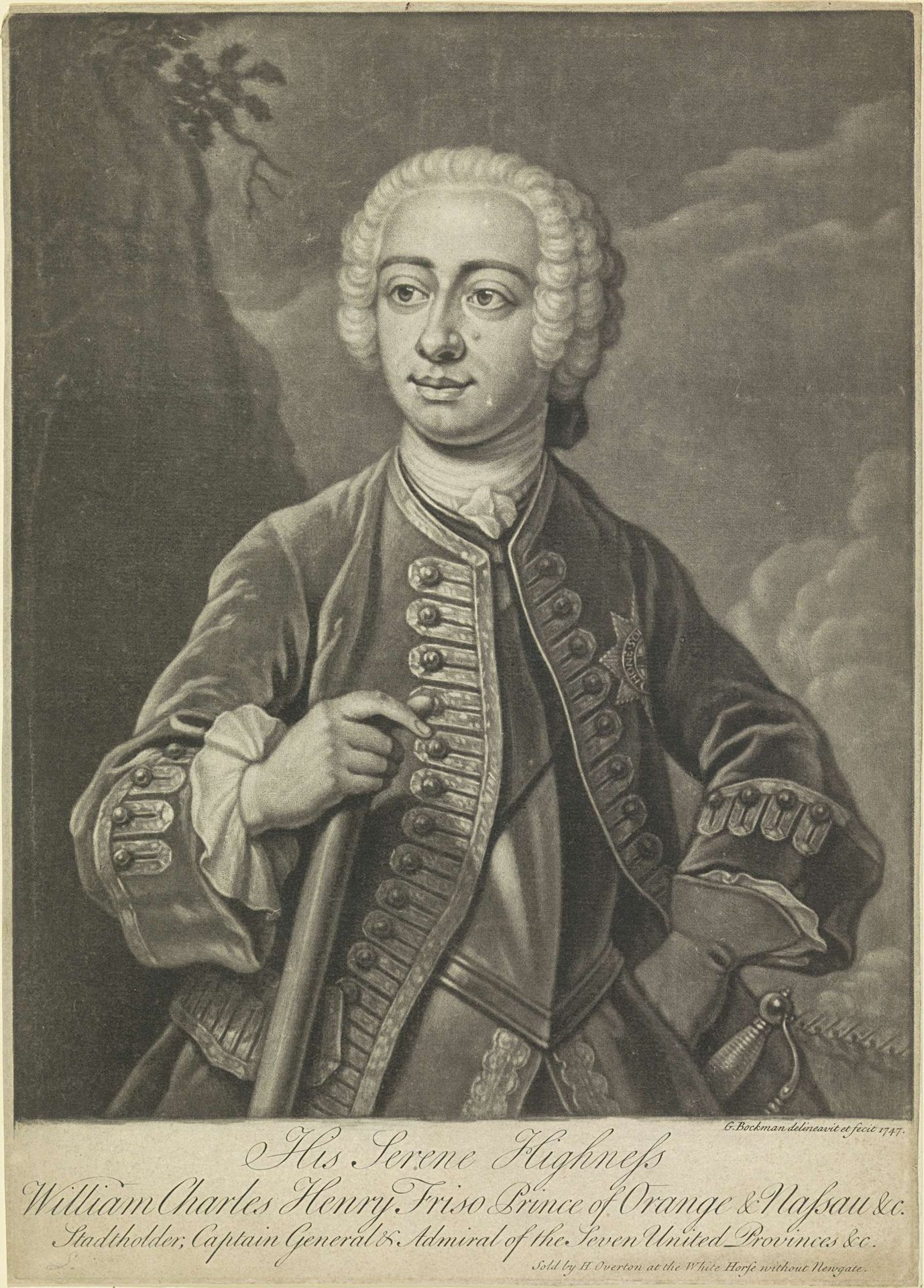 Portret van Willem IV, prins van Oranje-Nassau by Gerhard Bockman