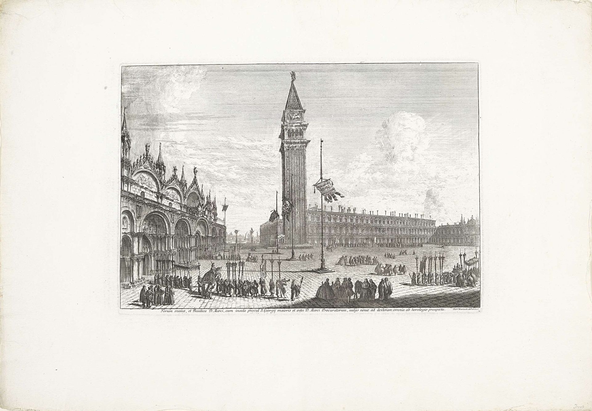 Piazza San Marco te Venetië by Michele Marieschi